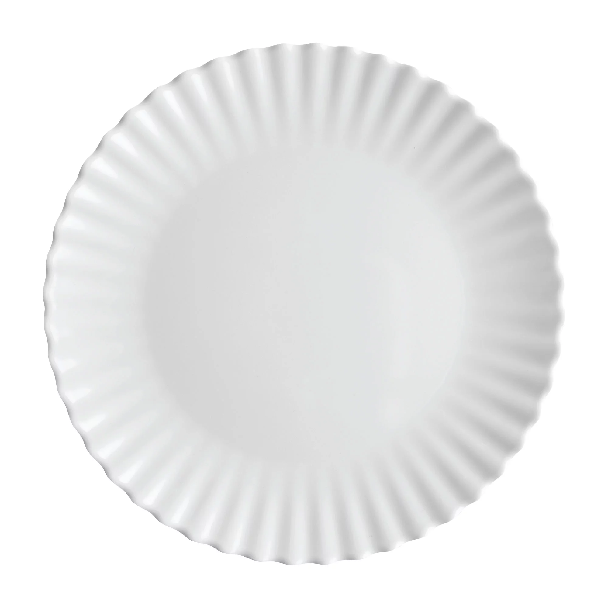 Gourmet Art 16-Piece Ruffle Melamine Dinnerware Set, Service for 4. Includes Dinner Plates, Salad Plates, Dessert Plates and Bowls.