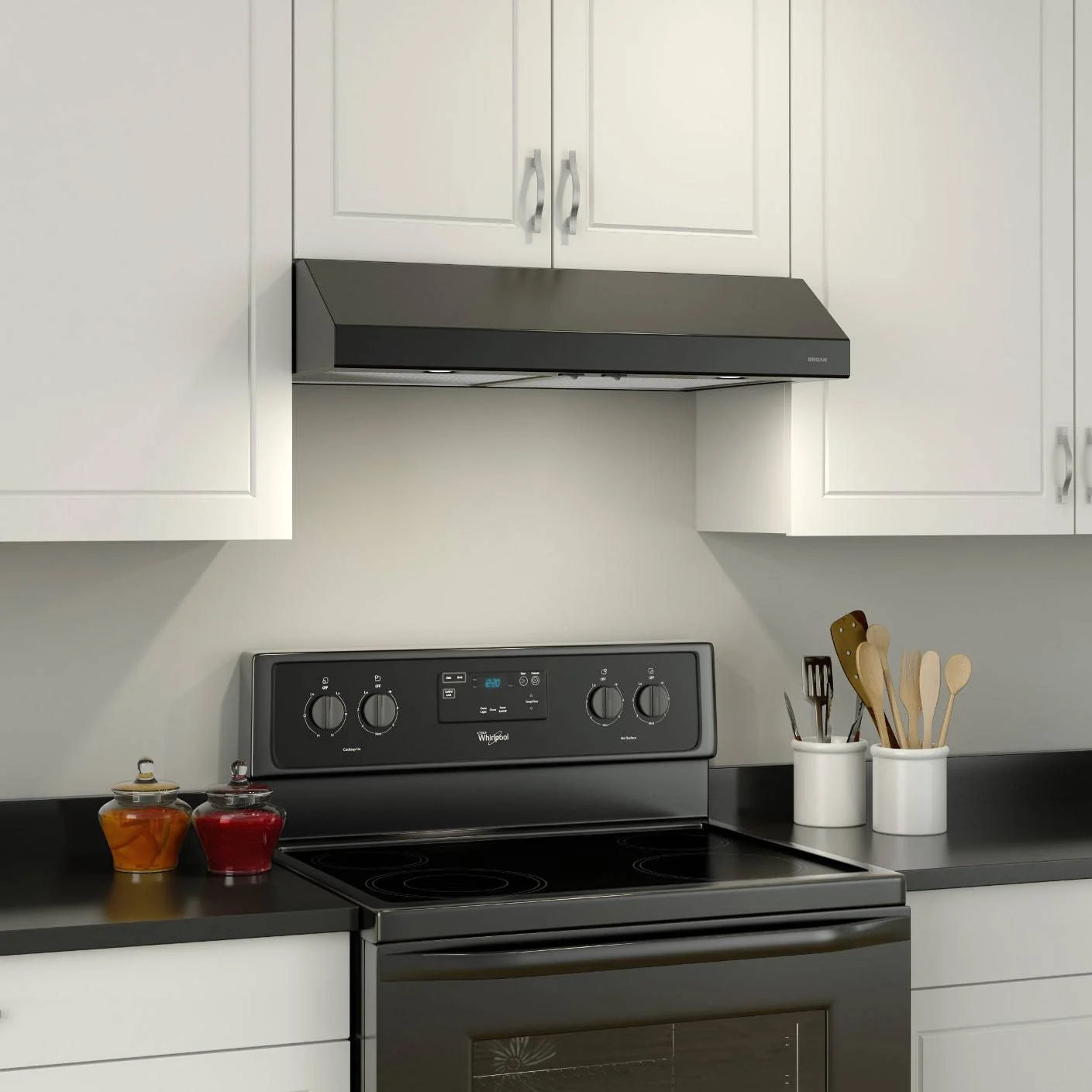 Broan BCSD136BL 36 inch Glacier Series Black Under Cabinet Convertible Range Hood