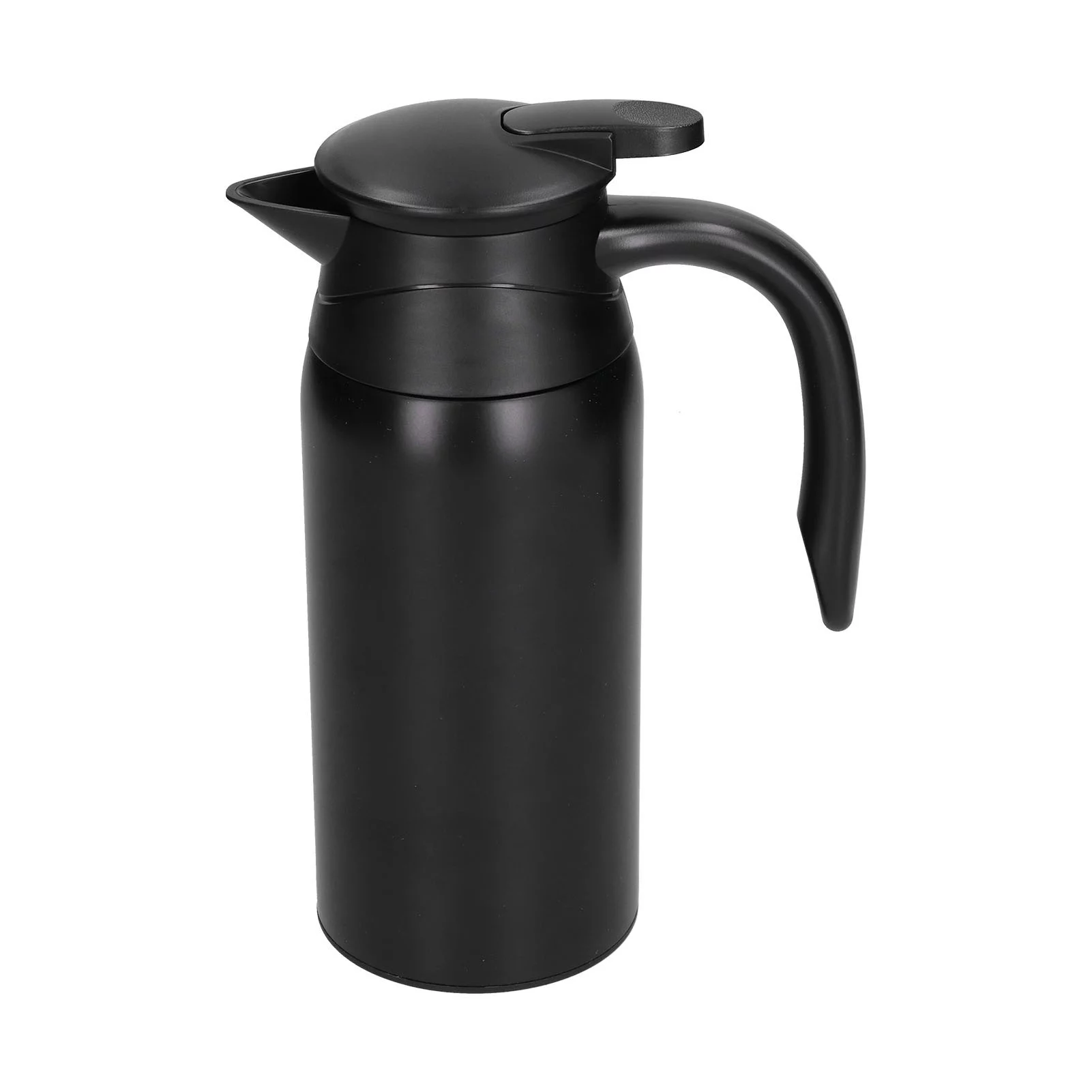 800ml Electric Teapot with Base Large Capacity Portable Insulation Water Heater Pot Kettle for CarMatte Black