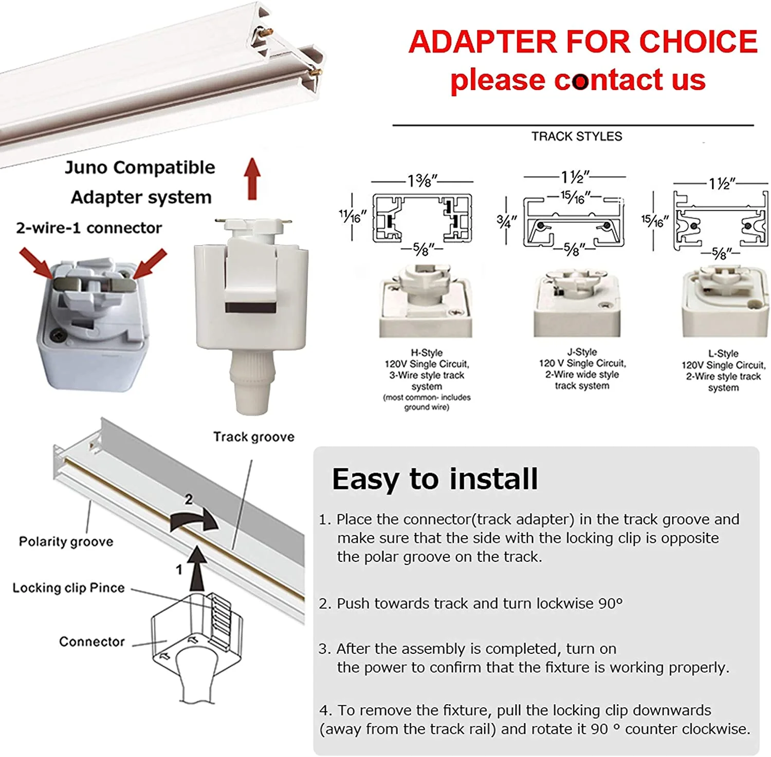 FSLiving Remote Control J-Type Track Ceiling Mini Fan Black Easy To Install Adjustable Angle Simple Design For Home Kitchen,White - 1 Pack