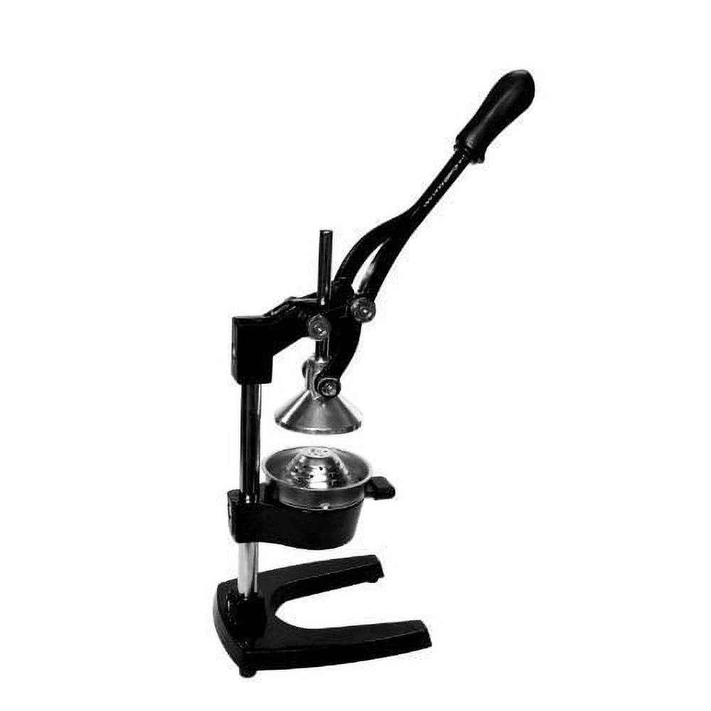 Heavy Duty Cast Iron & Stainless Steel Bar Restaurant Home Citrus Press Orange Lemon Juicer Black