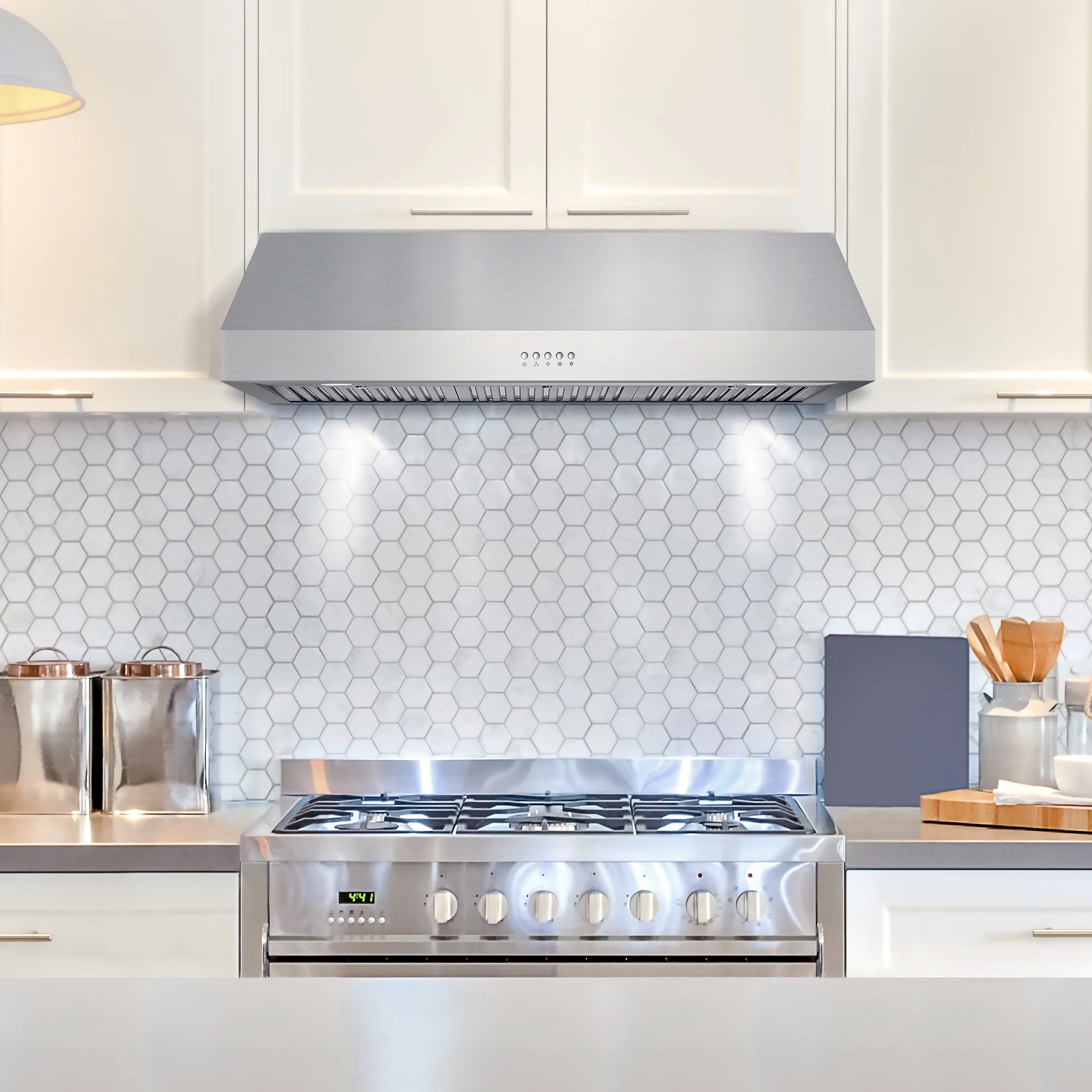 Cosmo 36' 380 CFM Ducted Under Cabinet Range Hood Kitchen Hood Stainless Steel