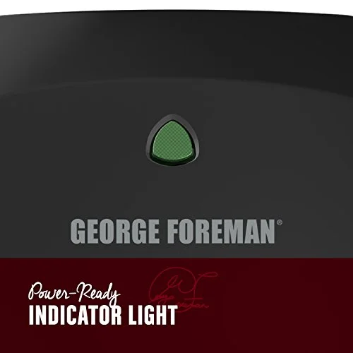 George Foreman 2-Serving Classic Plate Electric Grill and Panini Press, Black, GR136B
