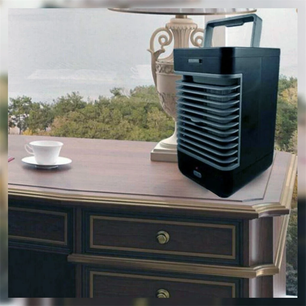 CQININI Evaporative Cool Fans Air Fan Cooler Conditioner Portable Air Humidifier Household Appliances Black One Size