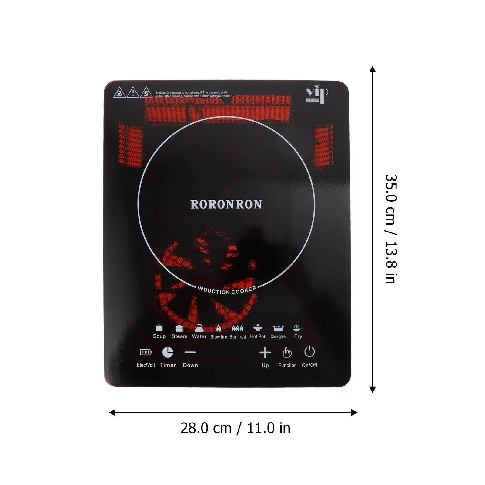 1000W Portable Induction Cooktop, Electric Single Countertop Burner with LCD Touch Screen Sensor and Digital Timer