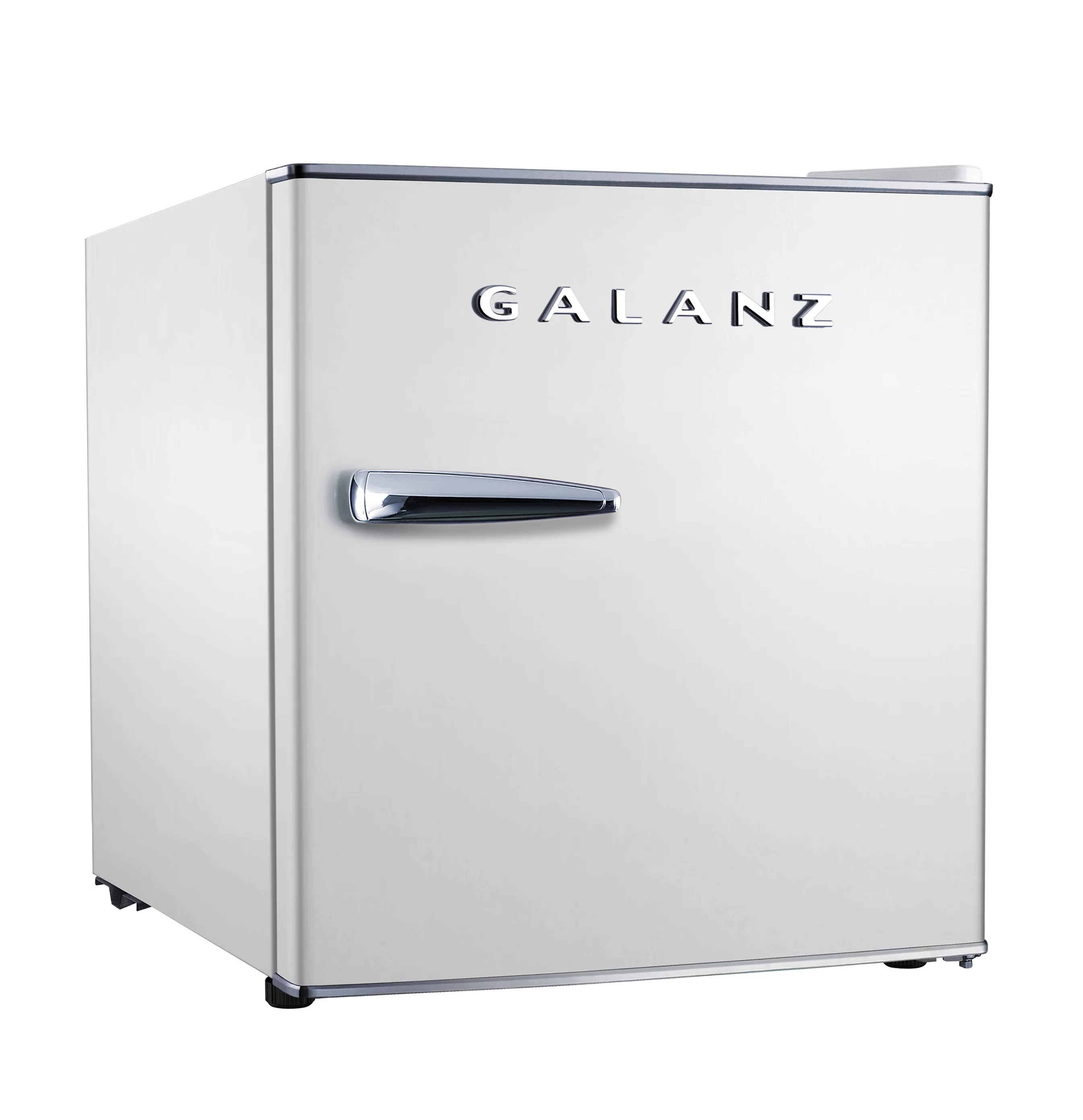 Galanz 1.7 Cu ft Mini Fridge Retro, White, New, Width 17.48'