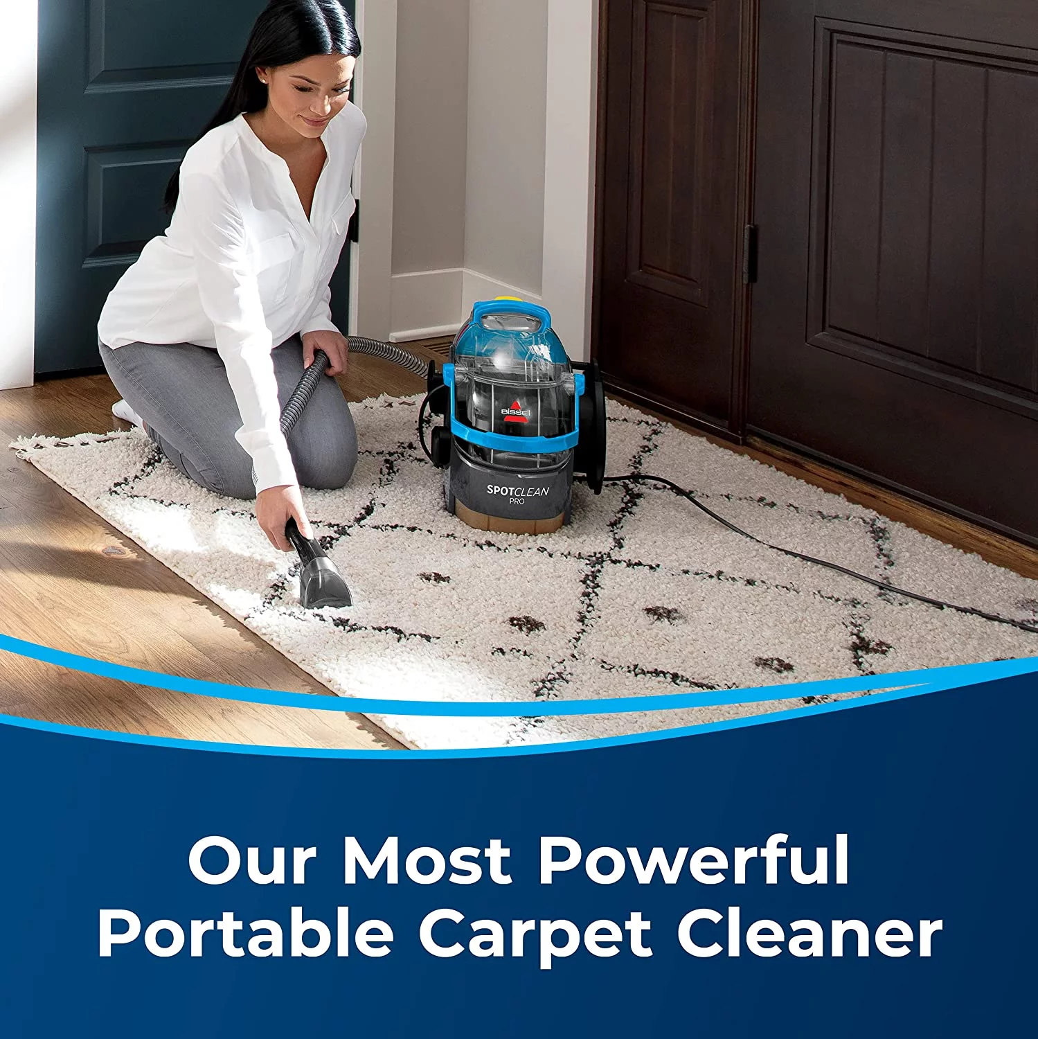 BISSELL SpotClean Pro Portable Carpet Cleaner with Antibacterial Formula, 3194 SpotClean Pro Antibac