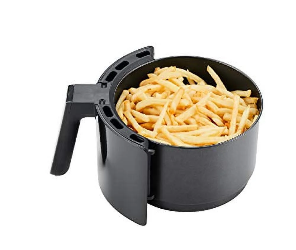 GoWISE USA Electric Mini Air Fryer with Digital Touchscreen + Recipe Book, 1.7-Qt up to 2 Qt Max, Black/Silver