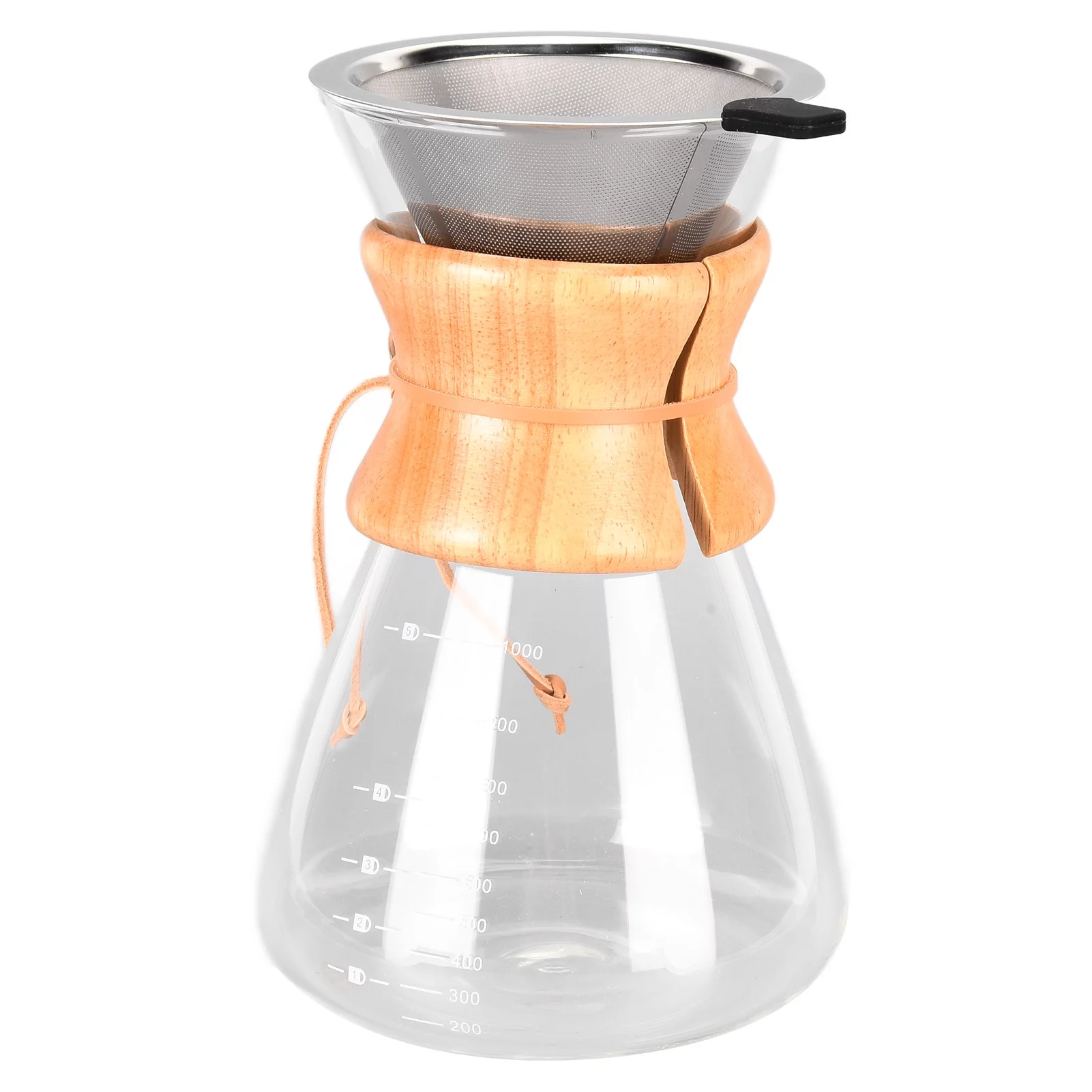 Heat Resistance Coffee Pot Dripper with Funnel Large Capacity Pour Over Coffee Maker for Home1000ml