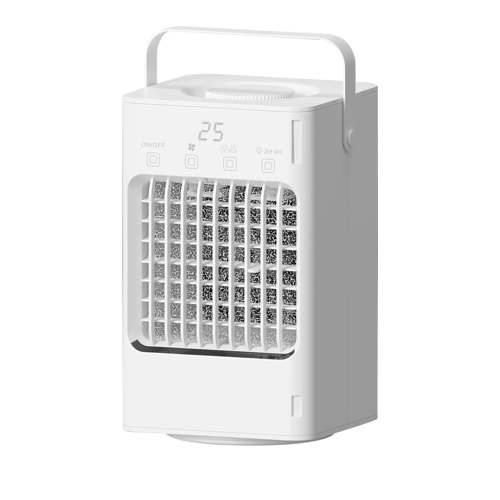 Ckraxd Portable Rechargeable Air Cooler with 3-Speed Wind, Colorful Lights, and Large Water Tank for Effective Cooling and Moisturizing