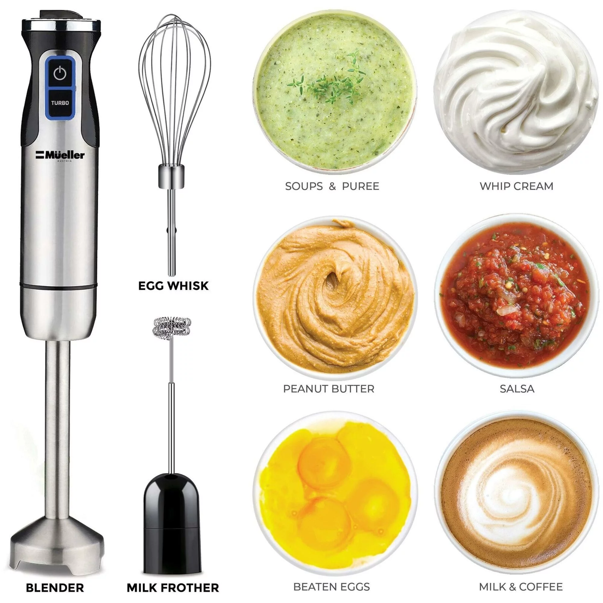 KingShop 500 Watt 9-Speed Immersion Multi-Purpose Stick Hand Blender Heavy Duty