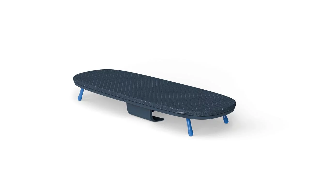 Joseph Joseph Pocket Plus Folding Space-Saving, Compact Table-top Ironing Board, Black / Blue