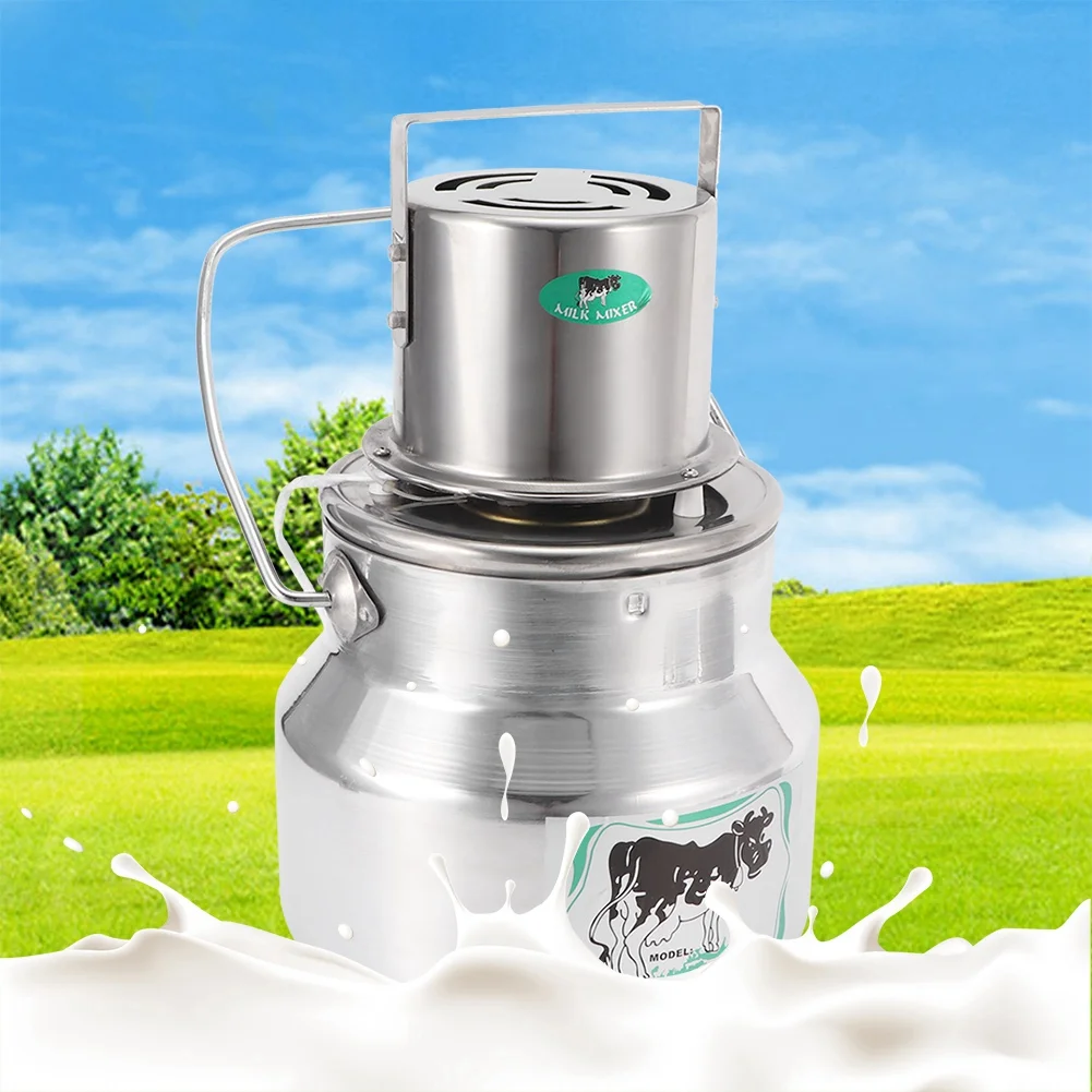 5L Aluminum Alloy Electric Automatic Milk Mixer Separator Stirring Mixing Machine EU Plug 220V