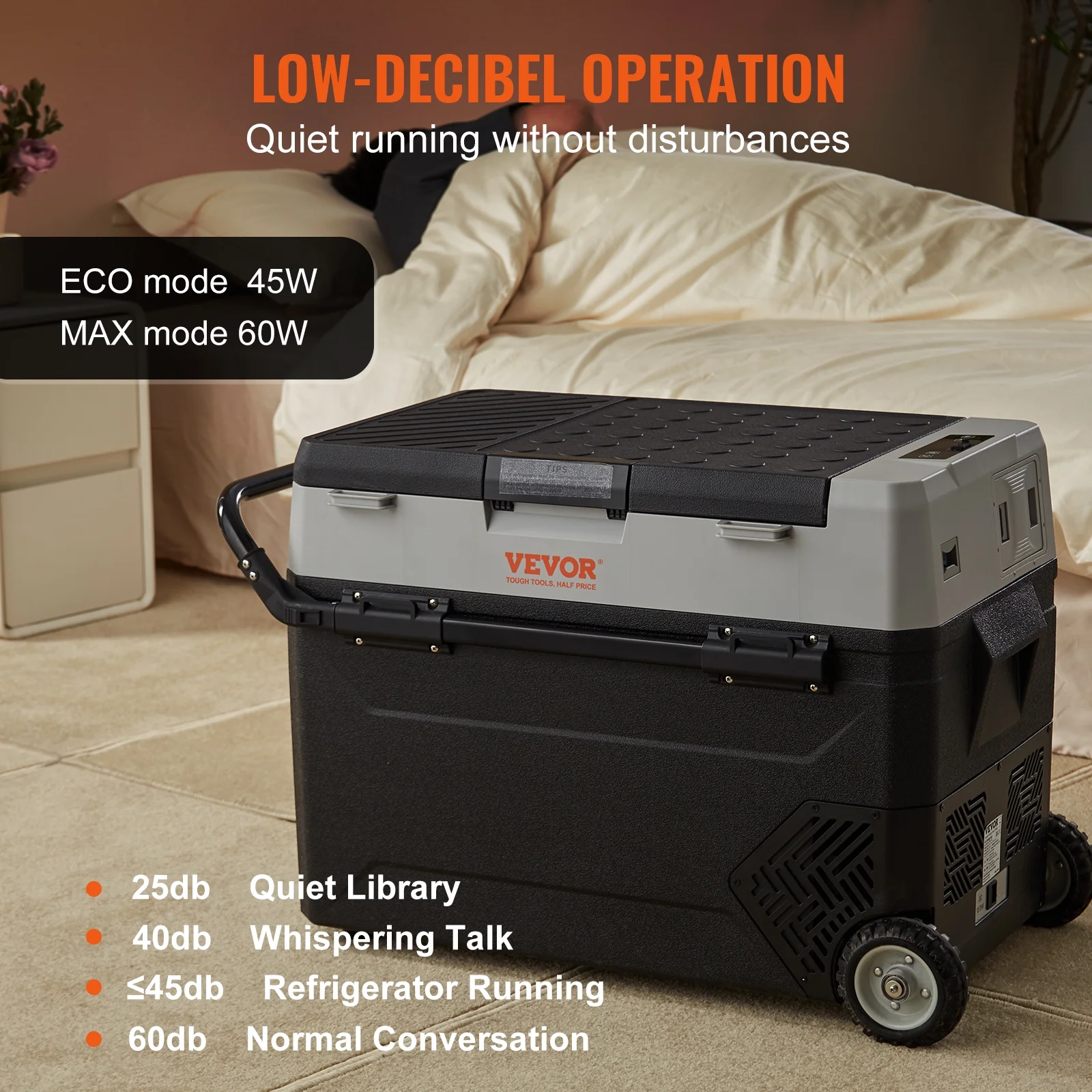 BENTISM Car Refrigerator 40Qt, 12v Portable Freezer with Dual Zone, 12/24V DC & 110-240V AC Electric Cooler with -4�H-50�H Cooling Range, for Car Truck Vehicle RV Boat Outdoor & Home use