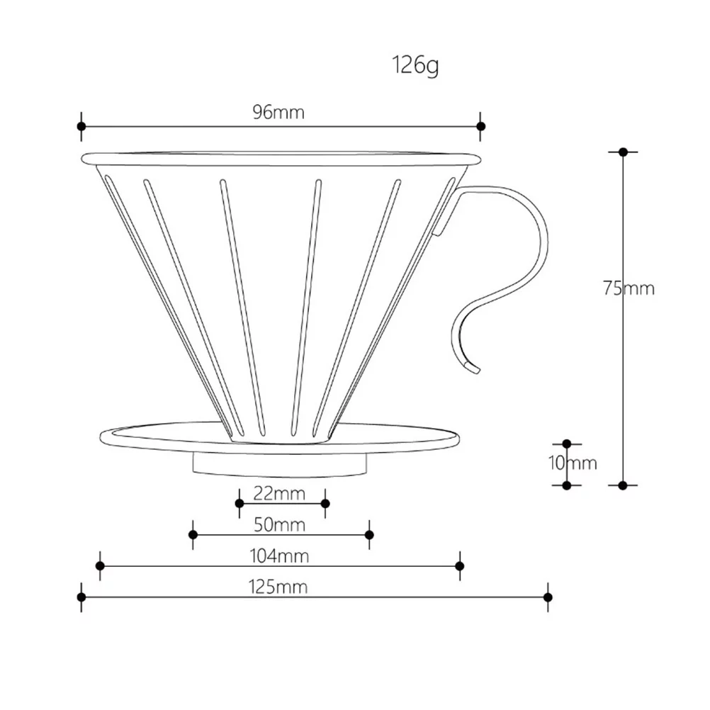 Coffee Filter Pot Maker with Separate Stand Stainless Steel Cup Ceramics Universal