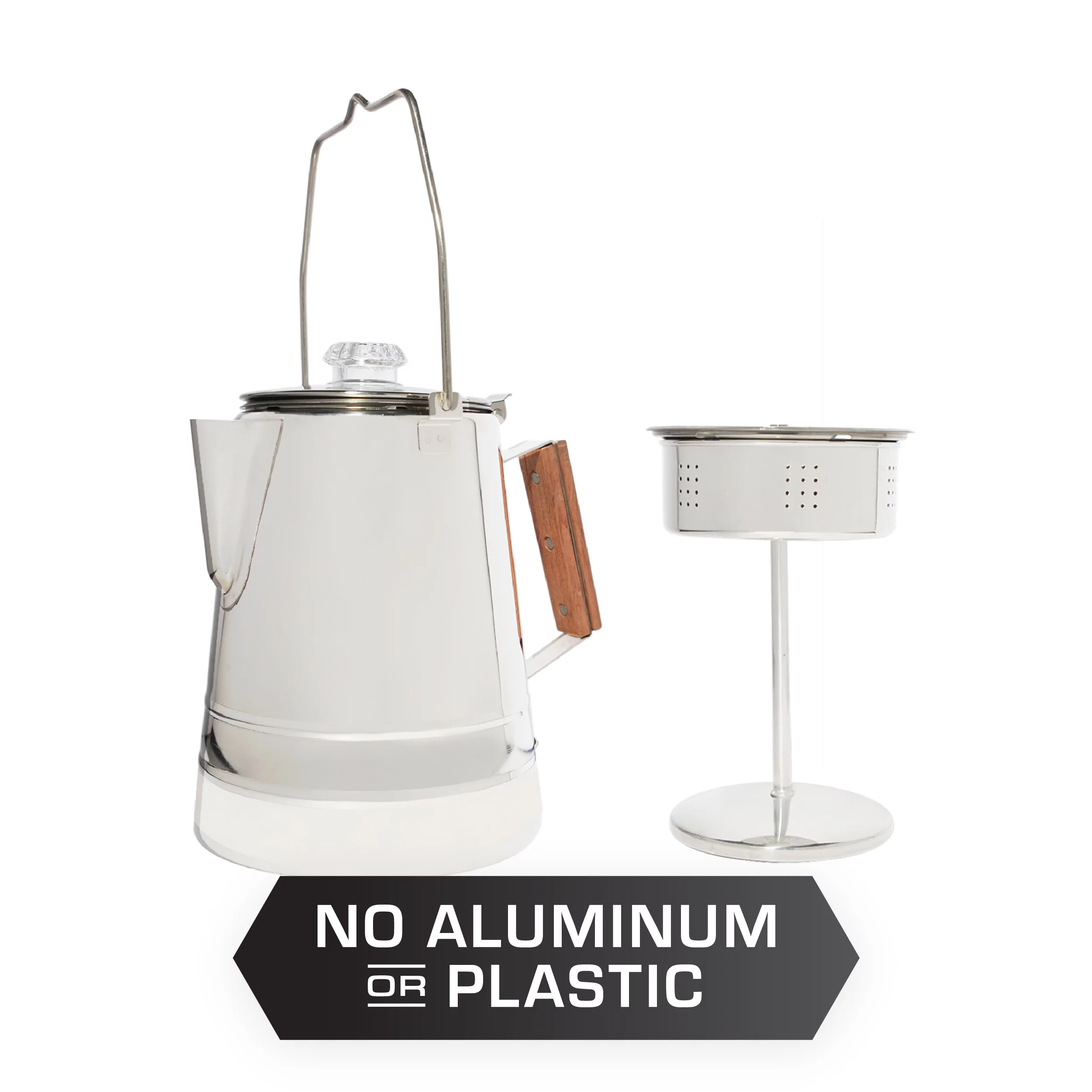 COLETTI Scoutmaster Camping Coffee Pot - Campfire Coffee Pot - Huge Stainless Steel Camp Coffee Maker for Groups �C 24 CUP