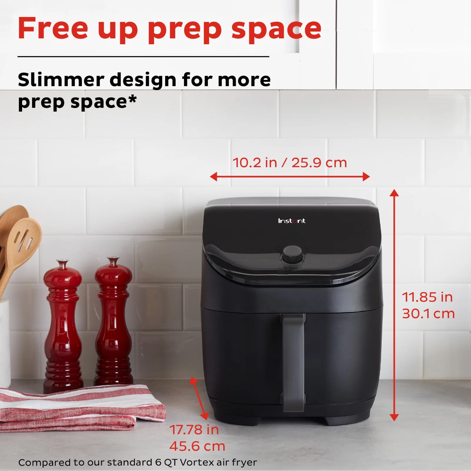 Instant Vortex Slim 6 Qt Chef Series 3-in-1 Air Fryer Oven, from Makers of Instant Pot