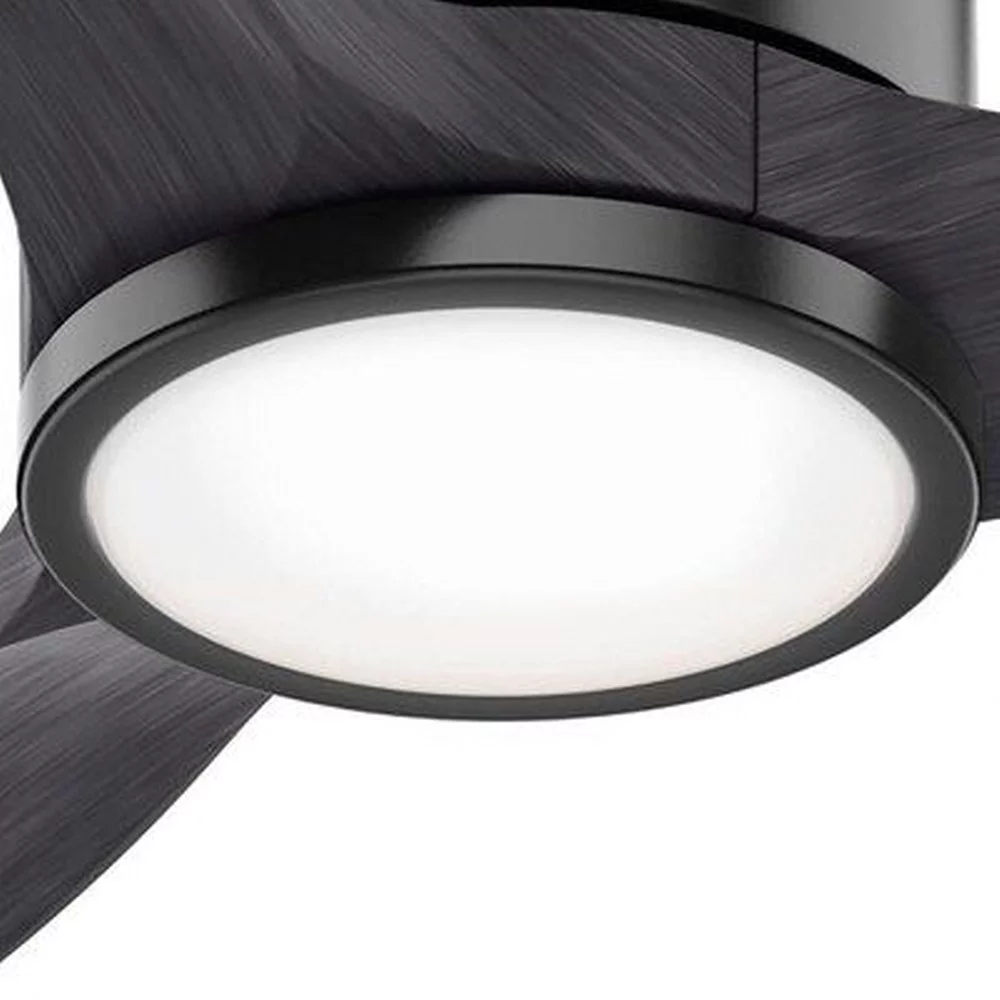52in Park View Ceiling Fan in Matte Black with LED Light Kit