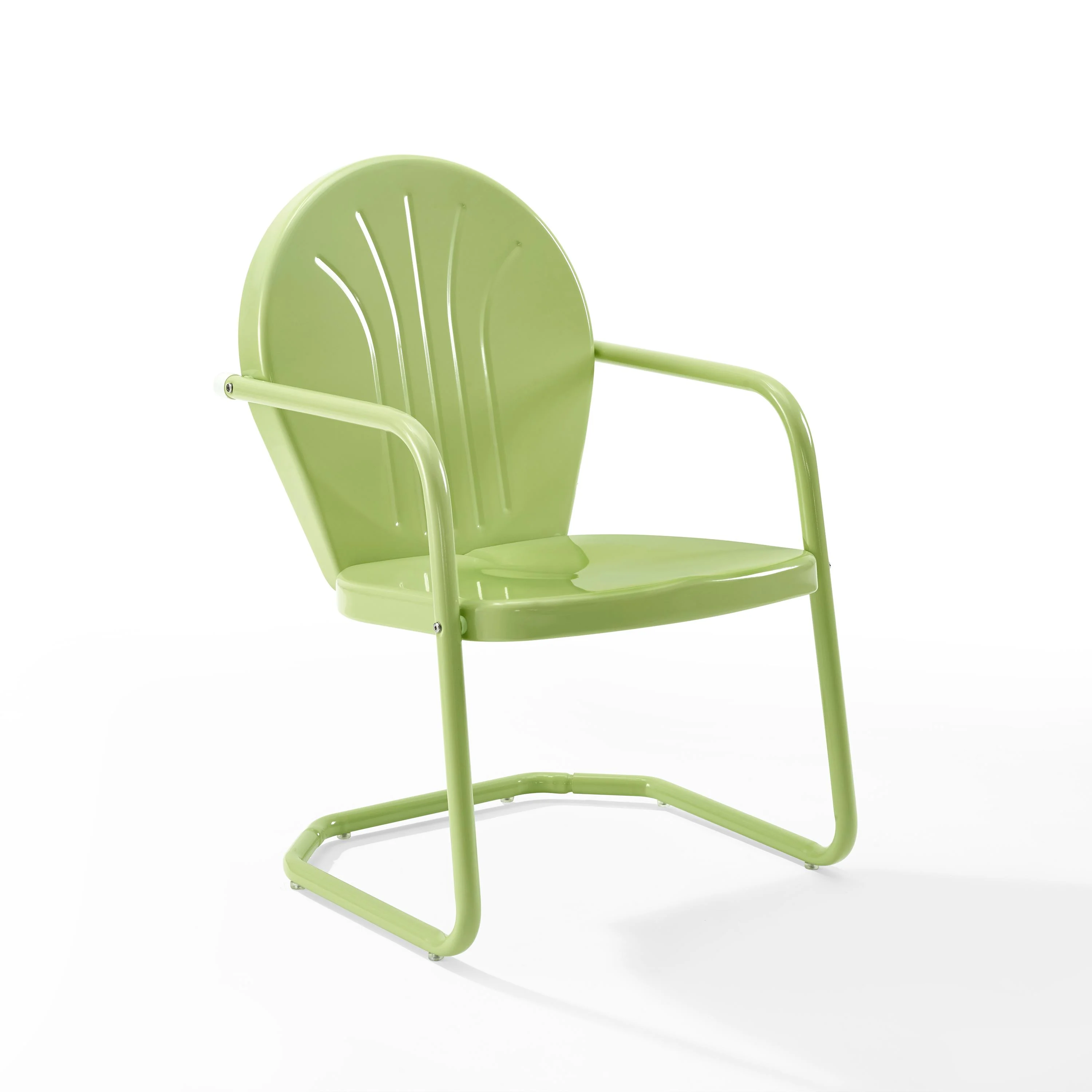 Crosley Furniture Griffith Metal Outdoor Patio Chair in Key Lime