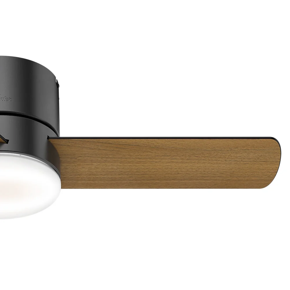 Hunter Minimus 44' Low Profile Ceiling Fan w/ LED Light & Remote, Brushed Nickel