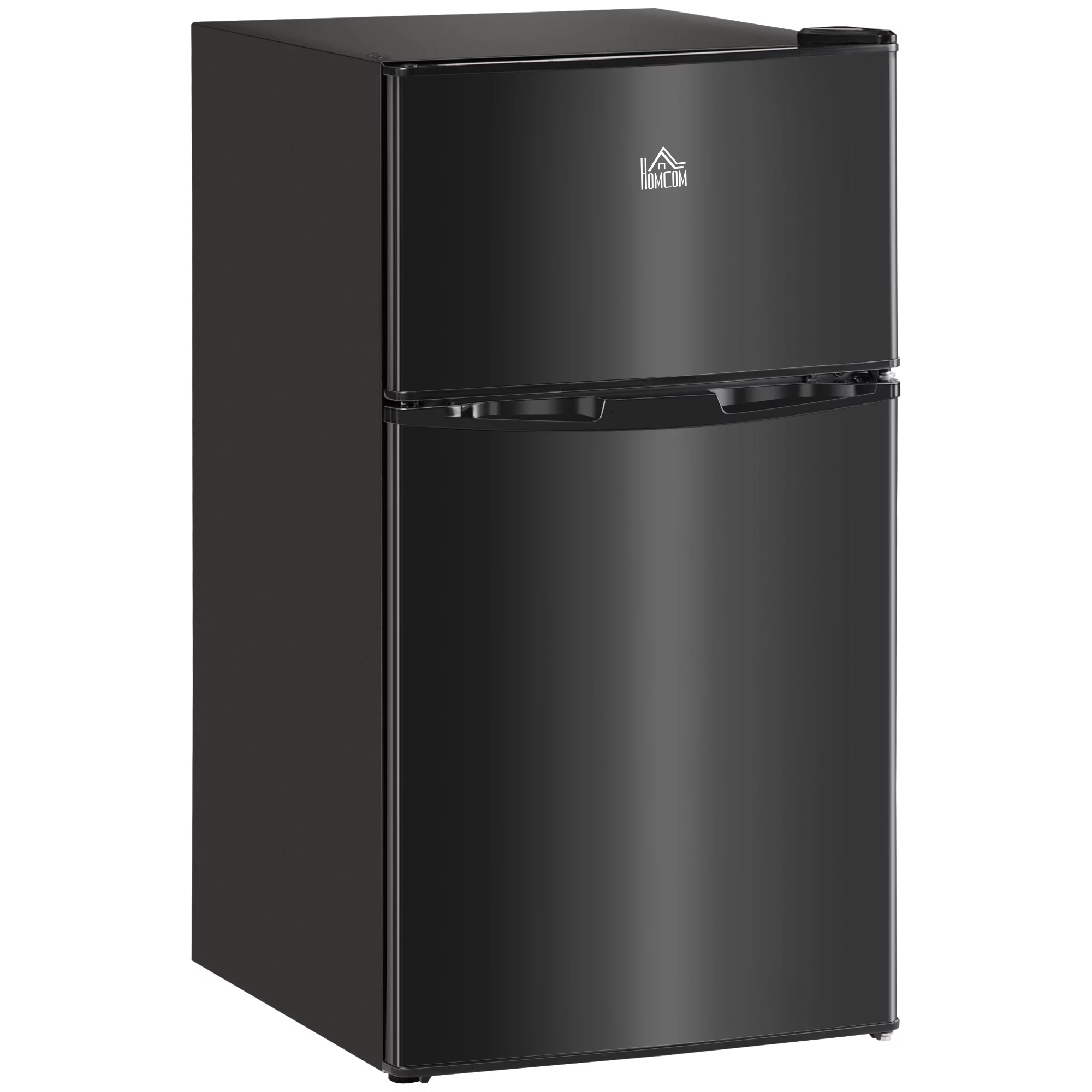 HOMCOM 3.2 Cu.Ft Mini Fridge with Freezer for Bedroom Dorm Home Office