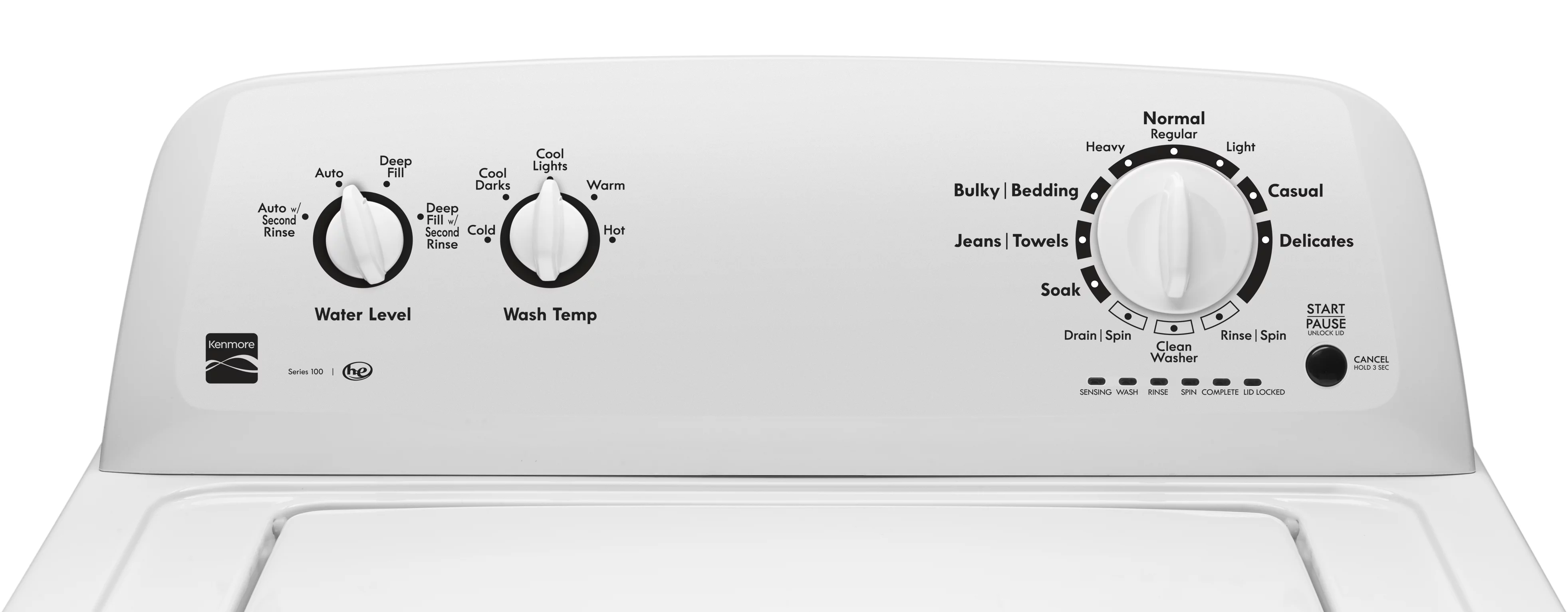 Kenmore 02620232 Top-Load Washer with Dual Action Agitator, 3.5 Cu. ft. Capacity, White