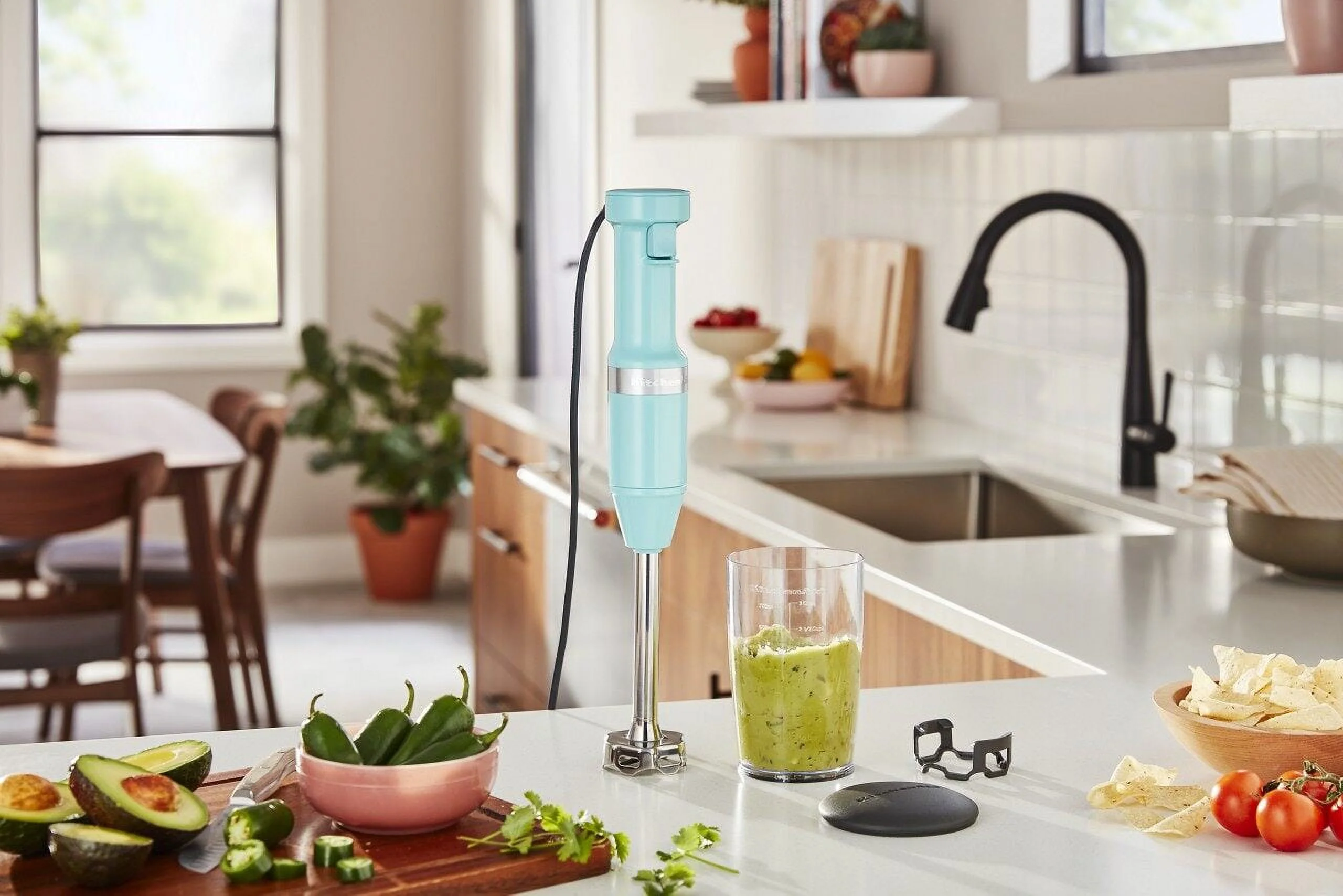 KitchenAid Variable Speed Corded Hand Blender, Aqua Sky, KHBV53