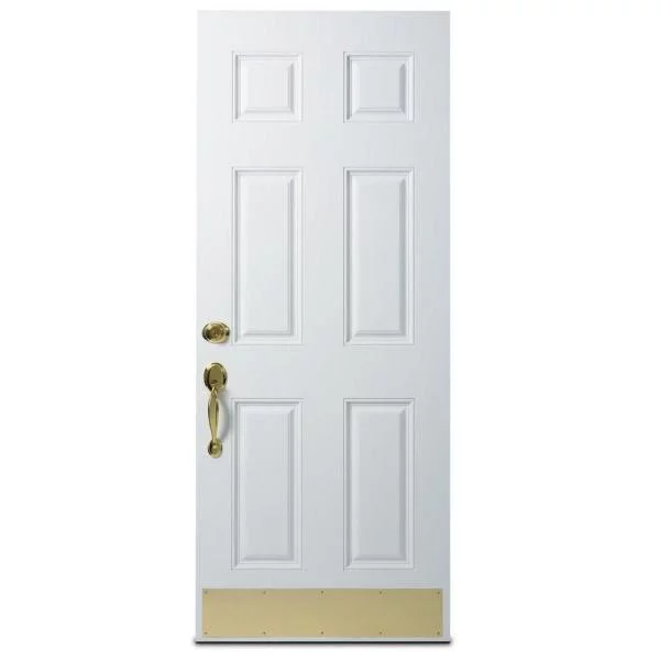 CPG Products-Metal Door Kick Plate-Brass Tone 8'x36'-for 38' Doors-Wood&Metal Mounting-Door Protection-Door Plate-Adds Curb Appeal-Commercial Grade