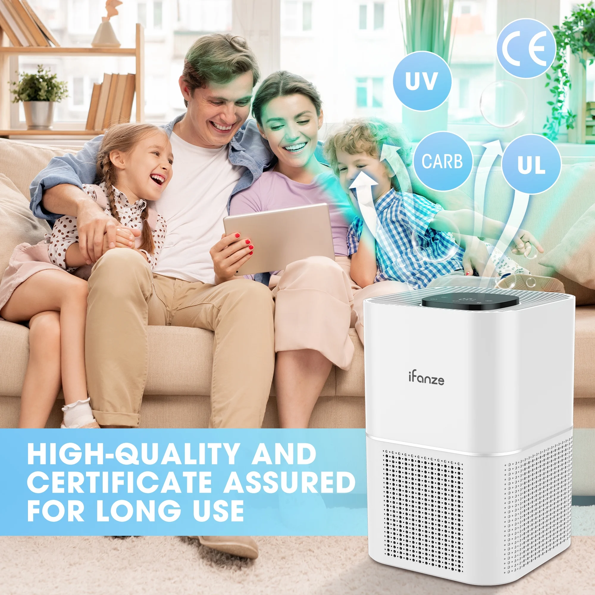 Air Purifiers for Home, Air Purifiers for Home Large Room Up to 1300Ft2, H13 True HEPA Air Filter, 25dB Quiet Air Purifiers for Bedroom Smoke Pet Dander Dust Pollen Odor