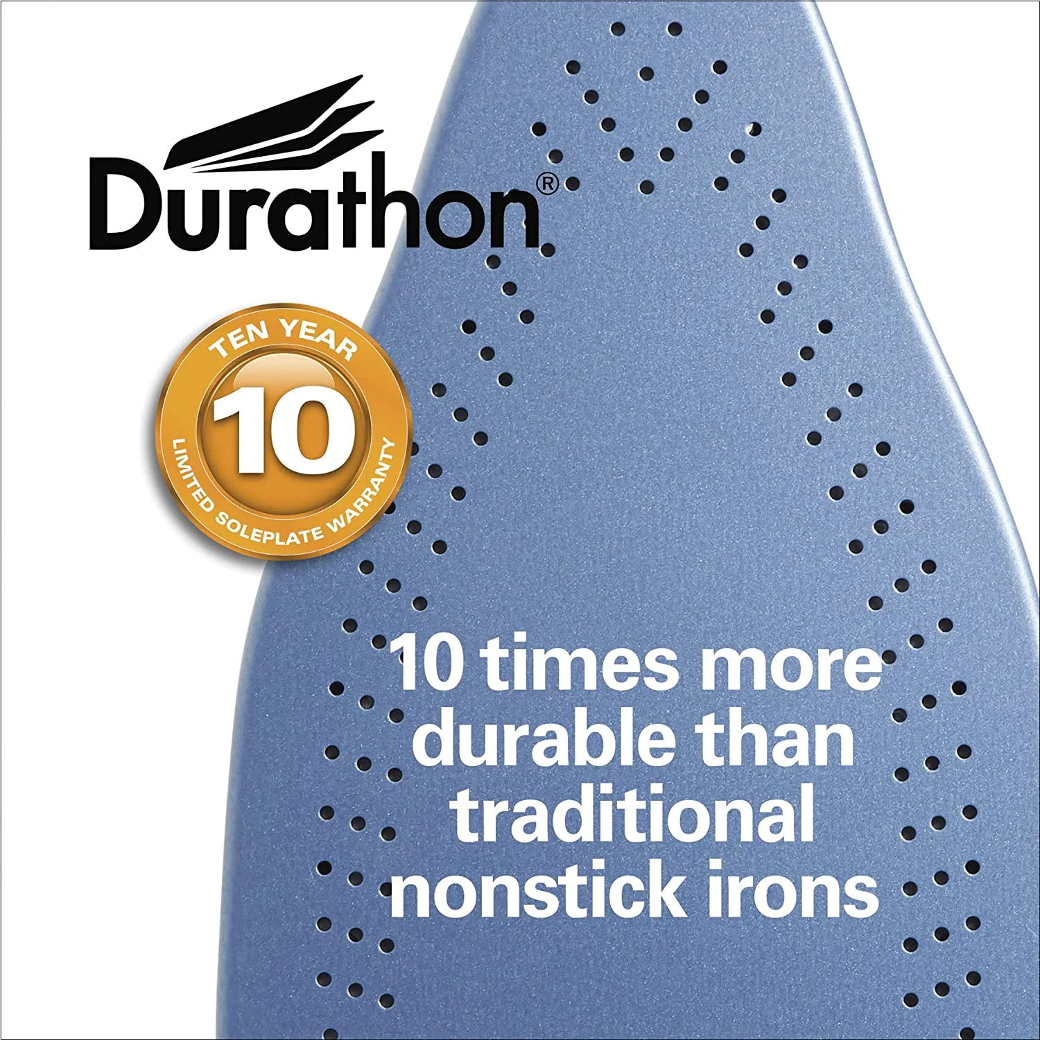 Hamilton Beach Steam Iron & Vertical Steamer for Clothes with Scratch-Resistant Durathon Soleplate, 3-Way Auto Shutoff, Anti-Drip, Digital Temp. Control, 8' Retractable Cord, 1700W, Silver