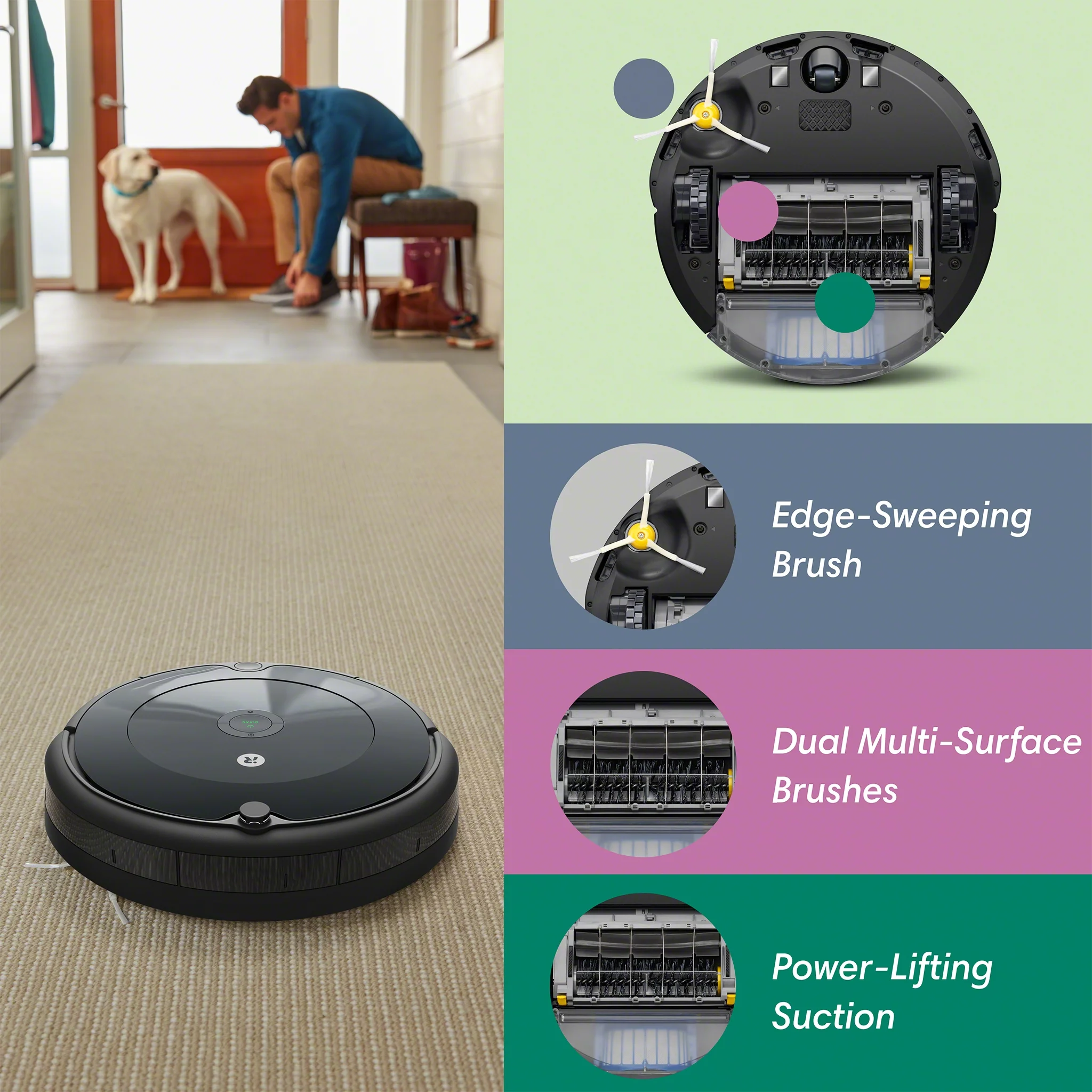 iRobot? Roomba? 676 Robot Vacuum-Wi-Fi Connectivity, Personalized Cleaning Recommendations, Works with Google, Good for Pet Hair, Carpets, Hard Floors, Self-Charging