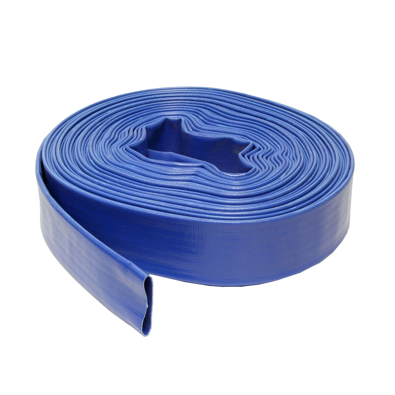 BISupply | Lay Flat Hose 2" Inch x 100' Foot Flat Discharge Hose �C Backwash Hose