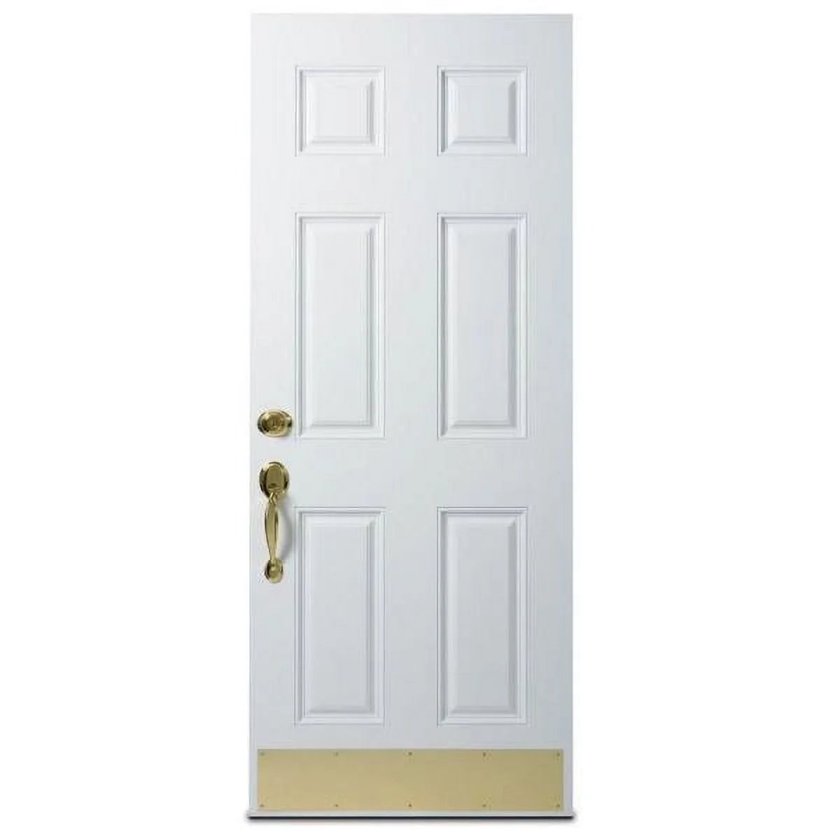 CPG Products-Metal Door Kick Plate-Brass Tone 8'x28'-for 30' Doors-Wood&Metal Mounting-Door Protection-Door Plate-Adds Curb Appeal-Commercial Grade