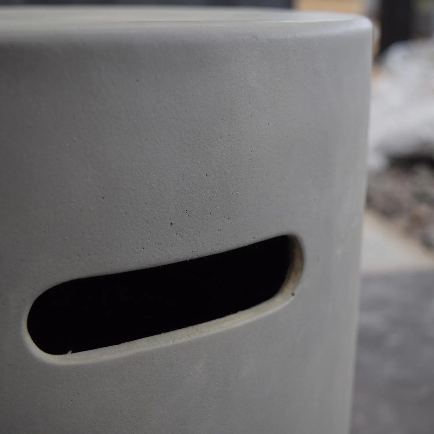 Elementi ONB01-102LG Round Tank Cover, Concrete Ligth Gray Color