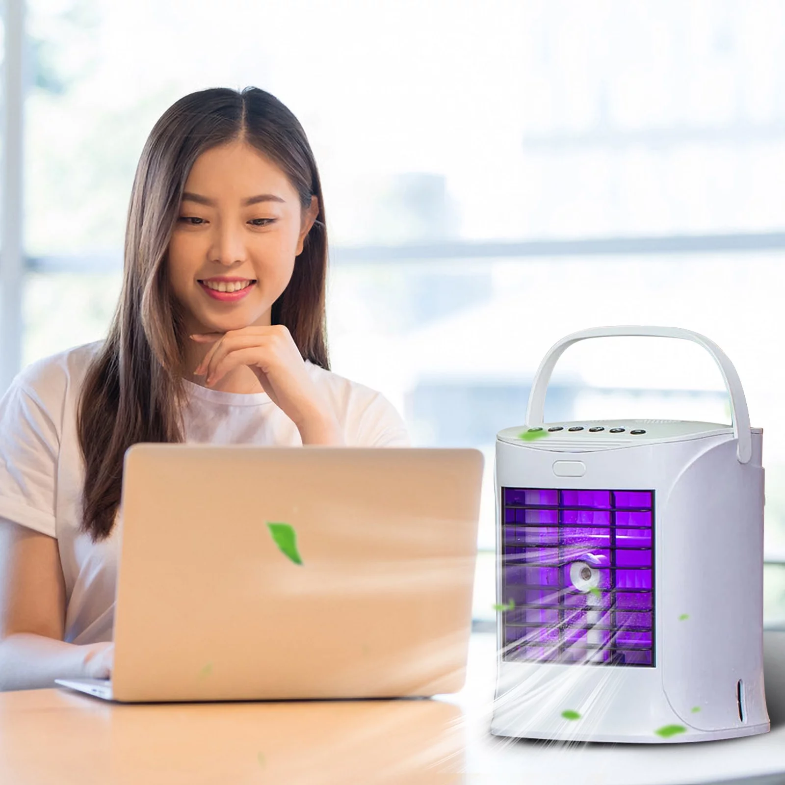 Cooling Fan Clearance! Oneshit Portable Cooler Desktop Office Conditioning Fan USB Charging Portable Air Conditioners Household Mini Chiller Clearance