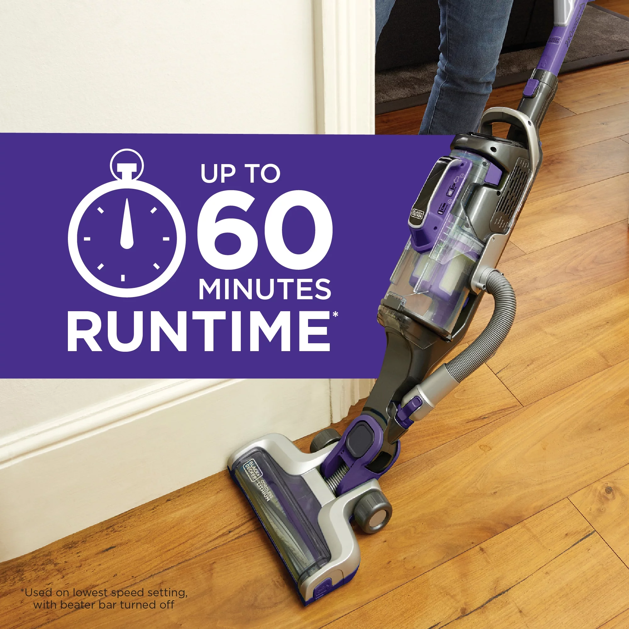 BLACK+DECKER PET 2-N-1 Cordless Lithium Stick Vacuum with Smartech, HCUA525JP