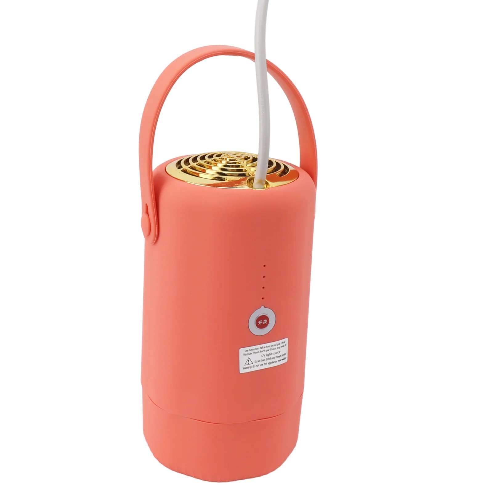 2024 Orange Electric Portable Dryer Travel Clothes Dryer 4 Wind Speed Mini Small Dryer Machine with Shoe Attachment Suit Bag for Home Travel US Plug 110V 200W