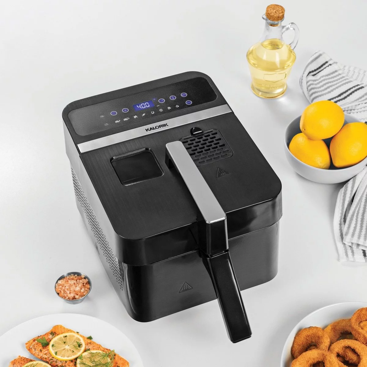 Kalorik 2-in-1 Digital Air and Deep Fryer, Black