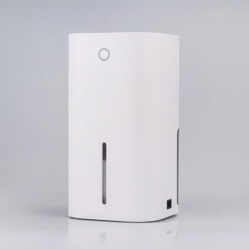 Dehumidifier 180ml/day, Quiet Electric Dehumidifier with 850ml Tank, Continuous Drainage, 24h Timer, Dehumidification of Rooms up to 10m2/20m3, White