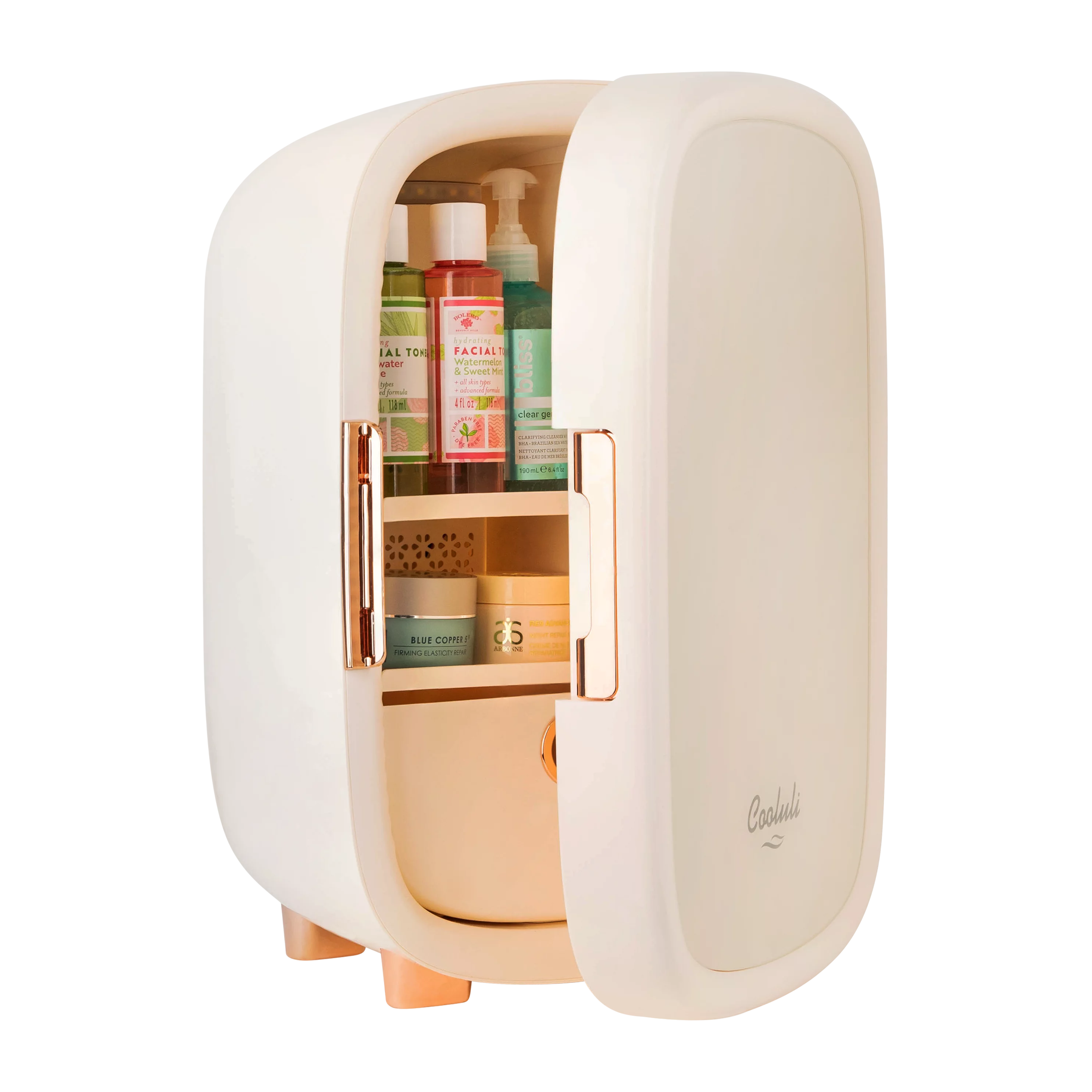 Cooluli 12 Liter Beauty Mini Fridge, White