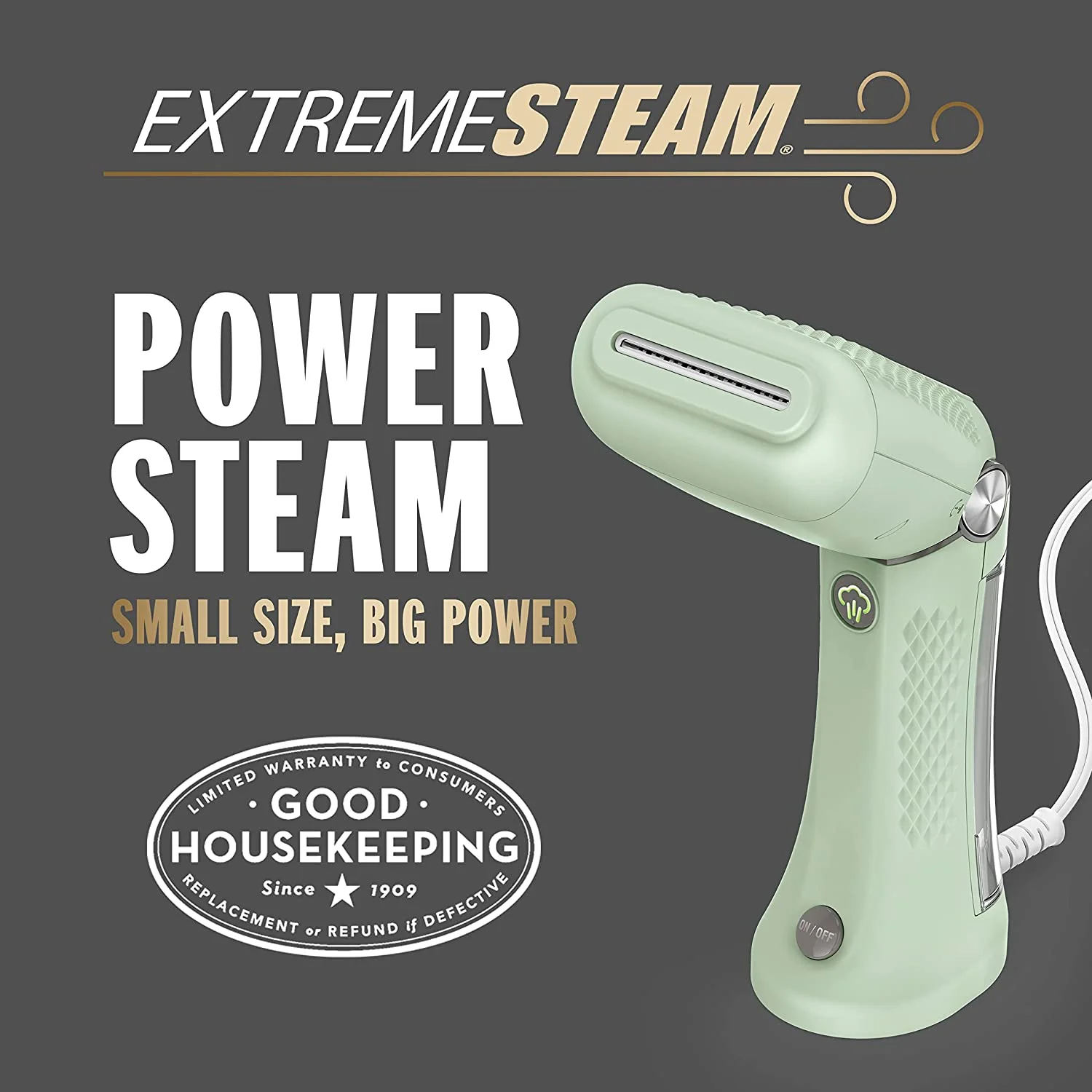 Handheld Travel Garment Steamer for Clothes with Dual Voltage for Worldwide Use, For Home, Office and Travel,Green, GSC24