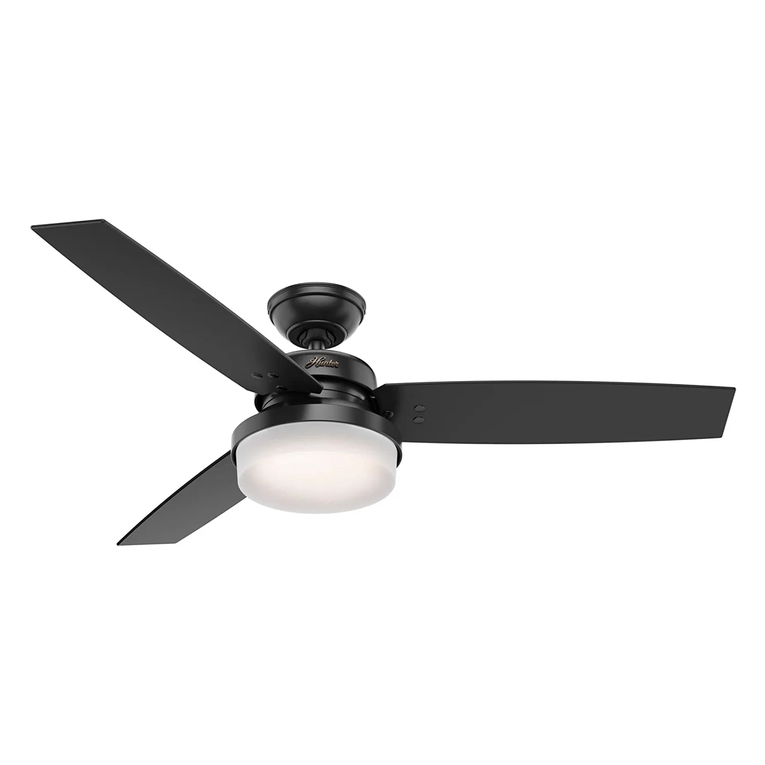 Hunter Fan Company 52' Sentinel Ceiling Fan w/ Remote & LED Light, Black