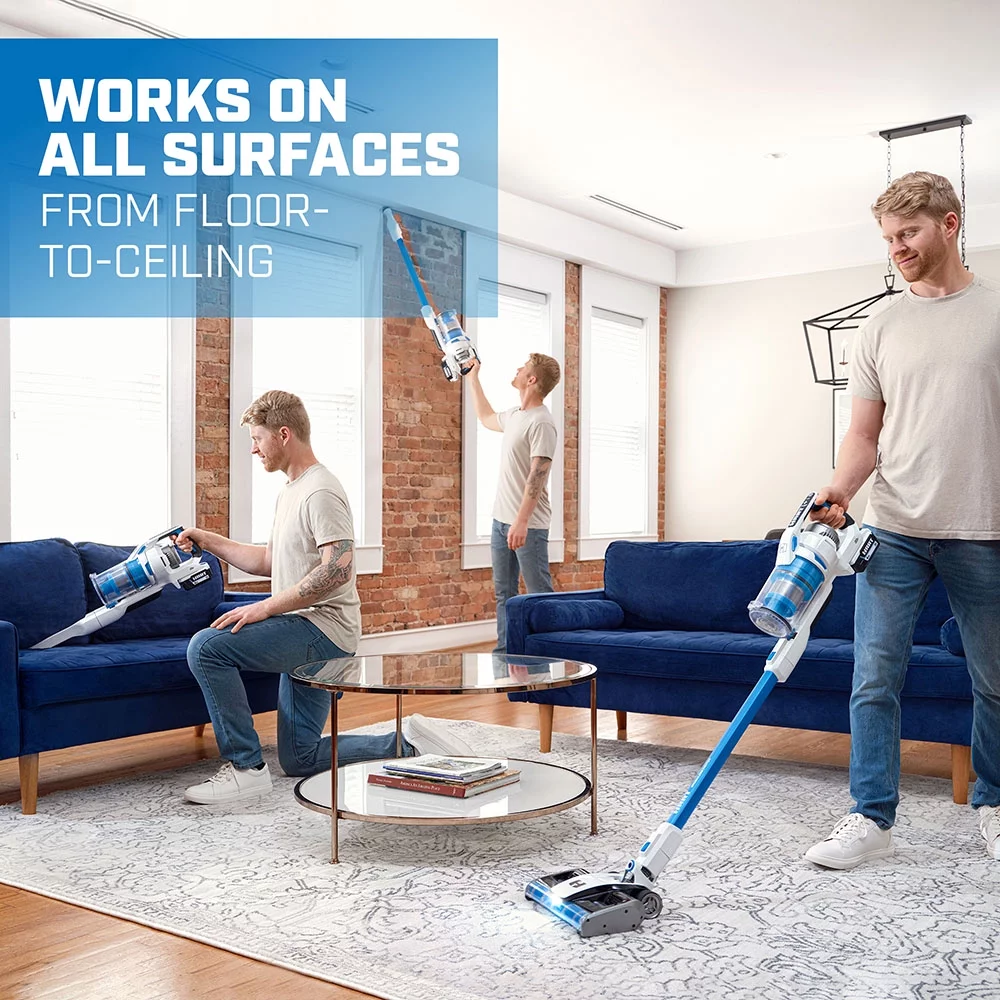 HART 20-Volt Vertical Bin Dual Brushroll Stick Vacuum (Battery Not Included)