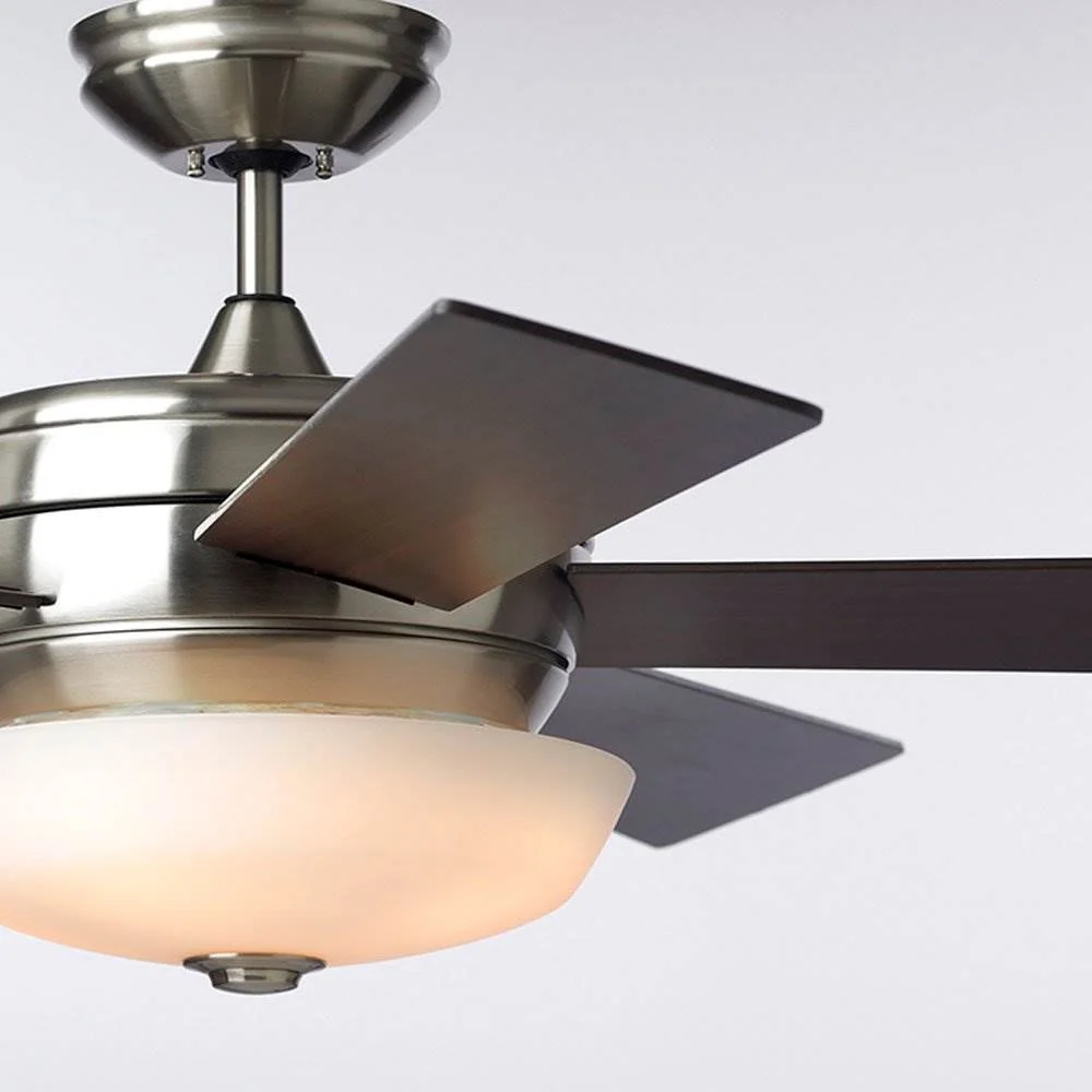 Emerson Cronley 54in Ceiling Fan w/Light Fixture &Remote Brushed Steel(Open Box)