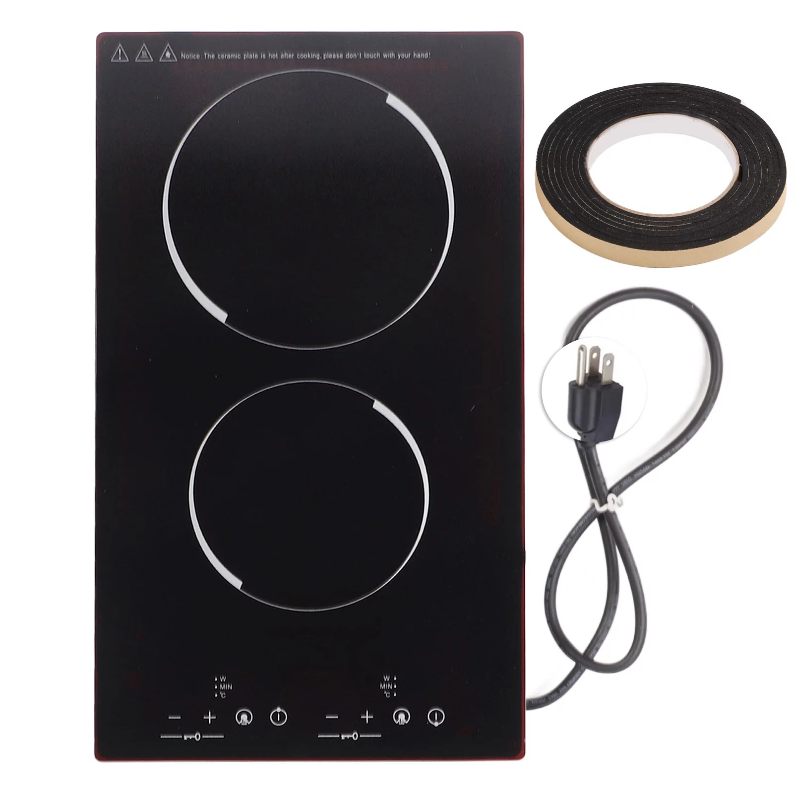 Induction Cooktop, Double Head Electric Ceramic Cooktop For Restaurant US Plug 110V