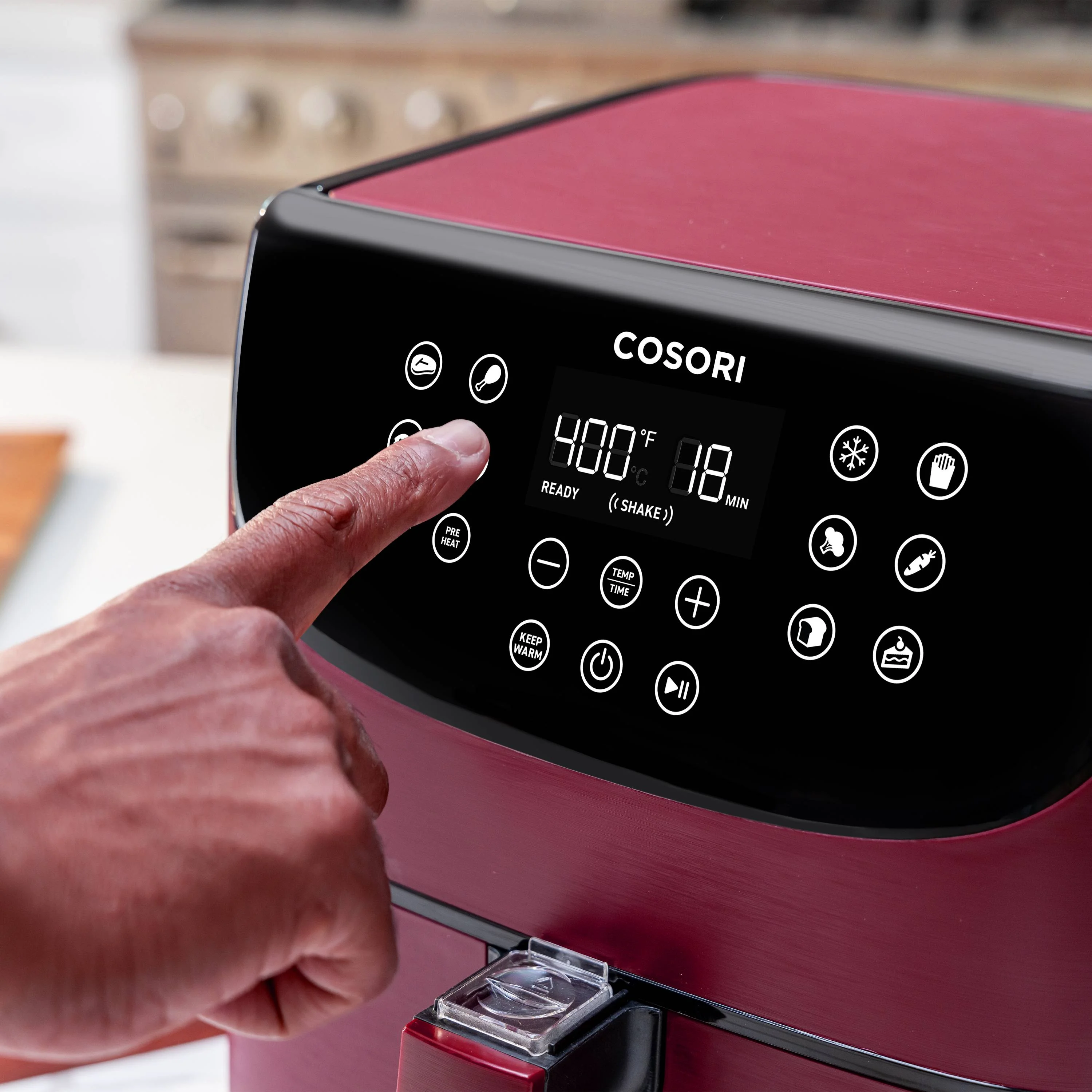 COSORI Pro Gen II 5.8-Quart Air Fryer,13-in-2, Walmart-Exclusive Bonus Items, Red