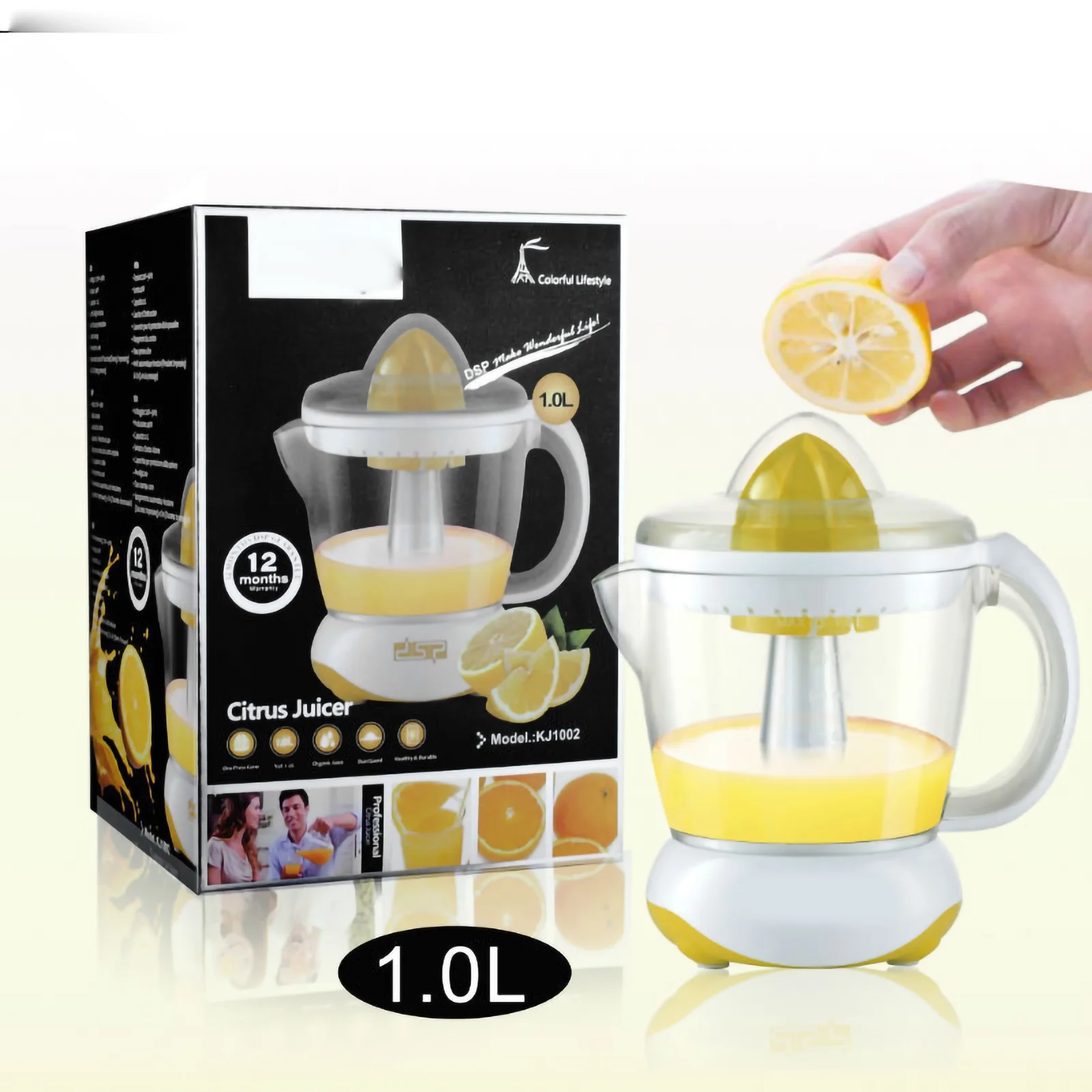 Flash Sale Electric Juicer Small Separate Automatic Safe Orange Juicer Machine Extractor for Home White