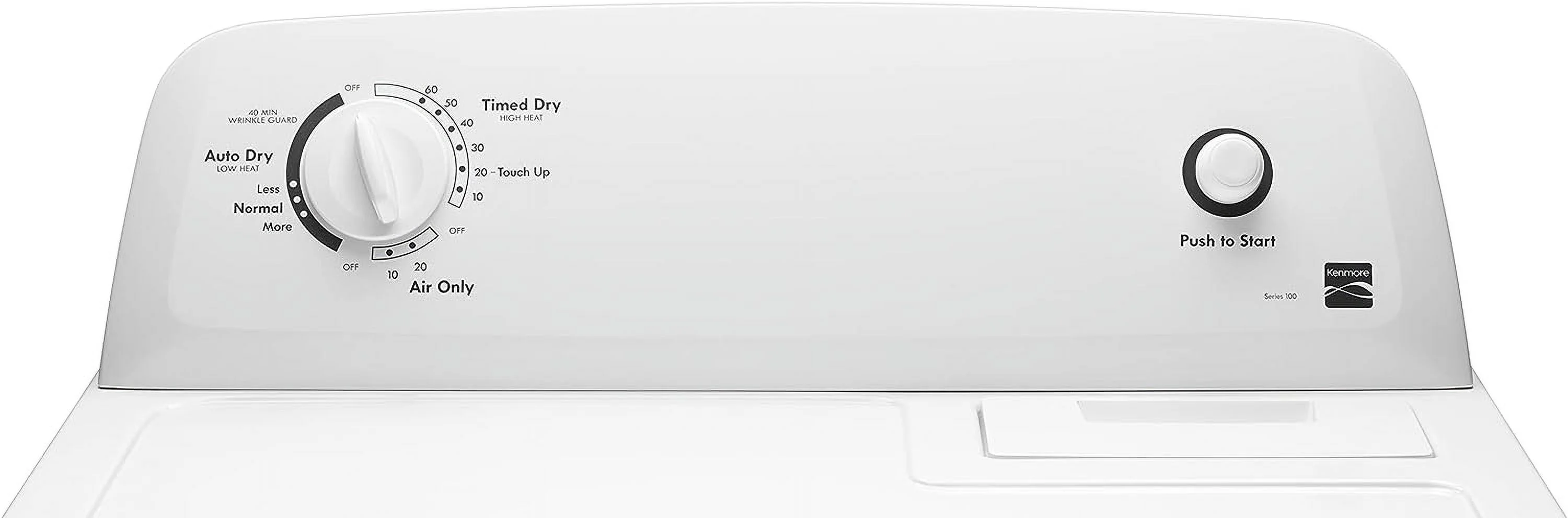 Kenmore Electric Dryer, Wrinkle Guard & Auto Dry, 6.5 Cu. ft. Capacity, White, 43'H x 29'W x 28'D