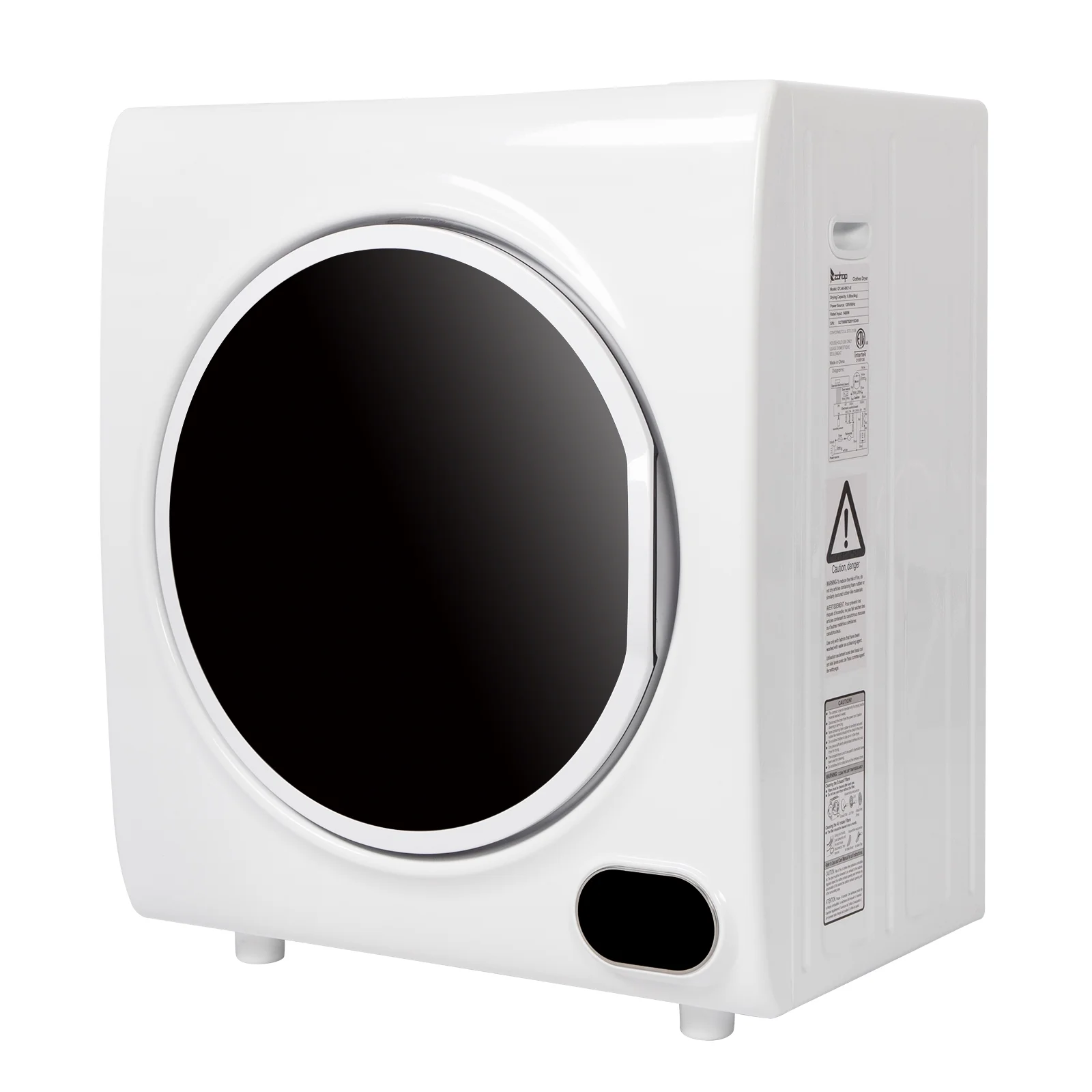 GoDecor Compact Electric White 2.6 cu.ft Laundry Dryer