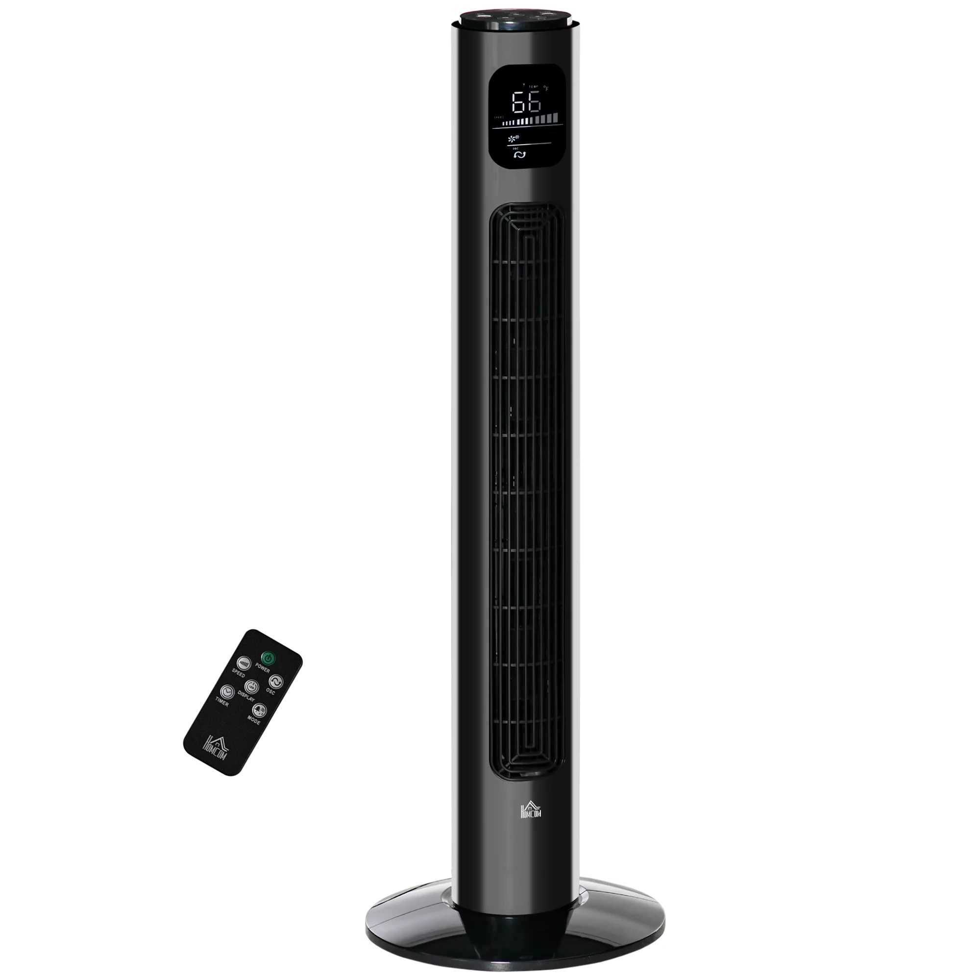 HOMCOM Standing Cooling Tower Fan with 3 Speeds, 4 Modes and Remote